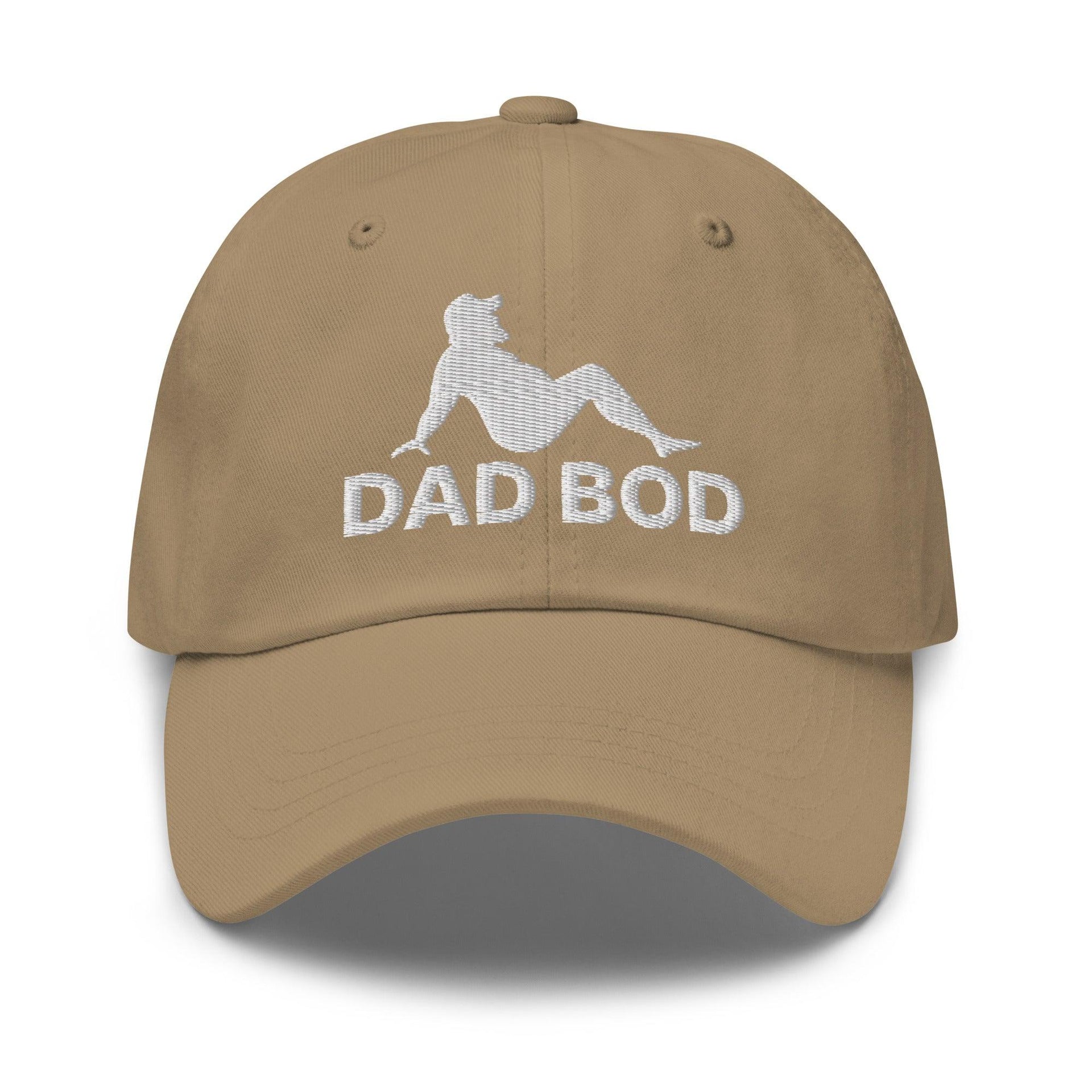 Dad Bod Mud Flap Silhouette Embroidered Dad Hat Khaki Capital Crowns Dad Hats Funny
