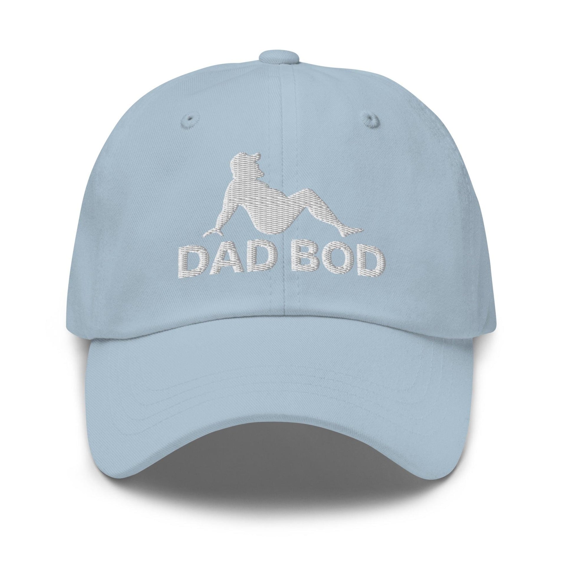 Dad Bod Mud Flap Silhouette Embroidered Dad Hat Light Blue Capital Crowns Dad Hats Funny