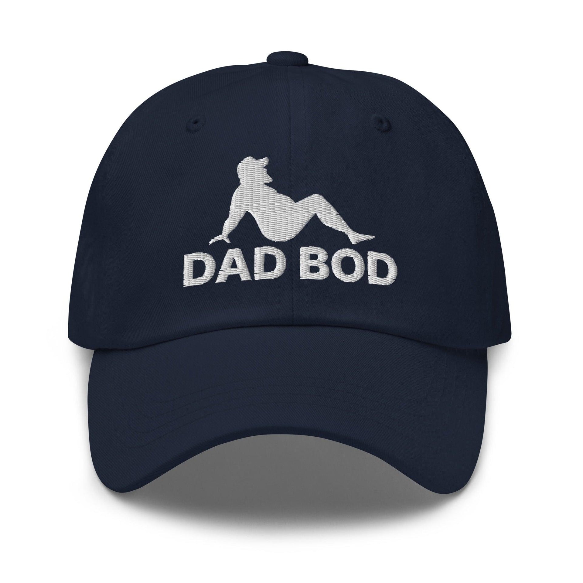 Dad Bod Mud Flap Silhouette Embroidered Dad Hat Navy Capital Crowns Dad Hats Funny