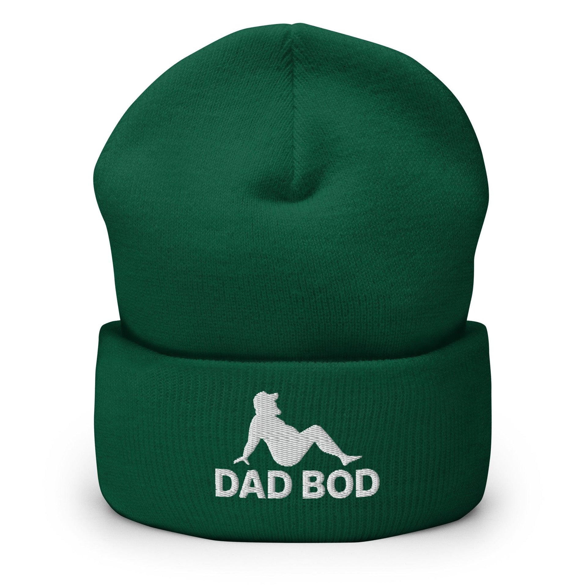 Dad Bod Mud Flap Silhouette Embroidered Knit Cuffed Beanie Spruce Beanies Capital Crowns Dad Hats Funny