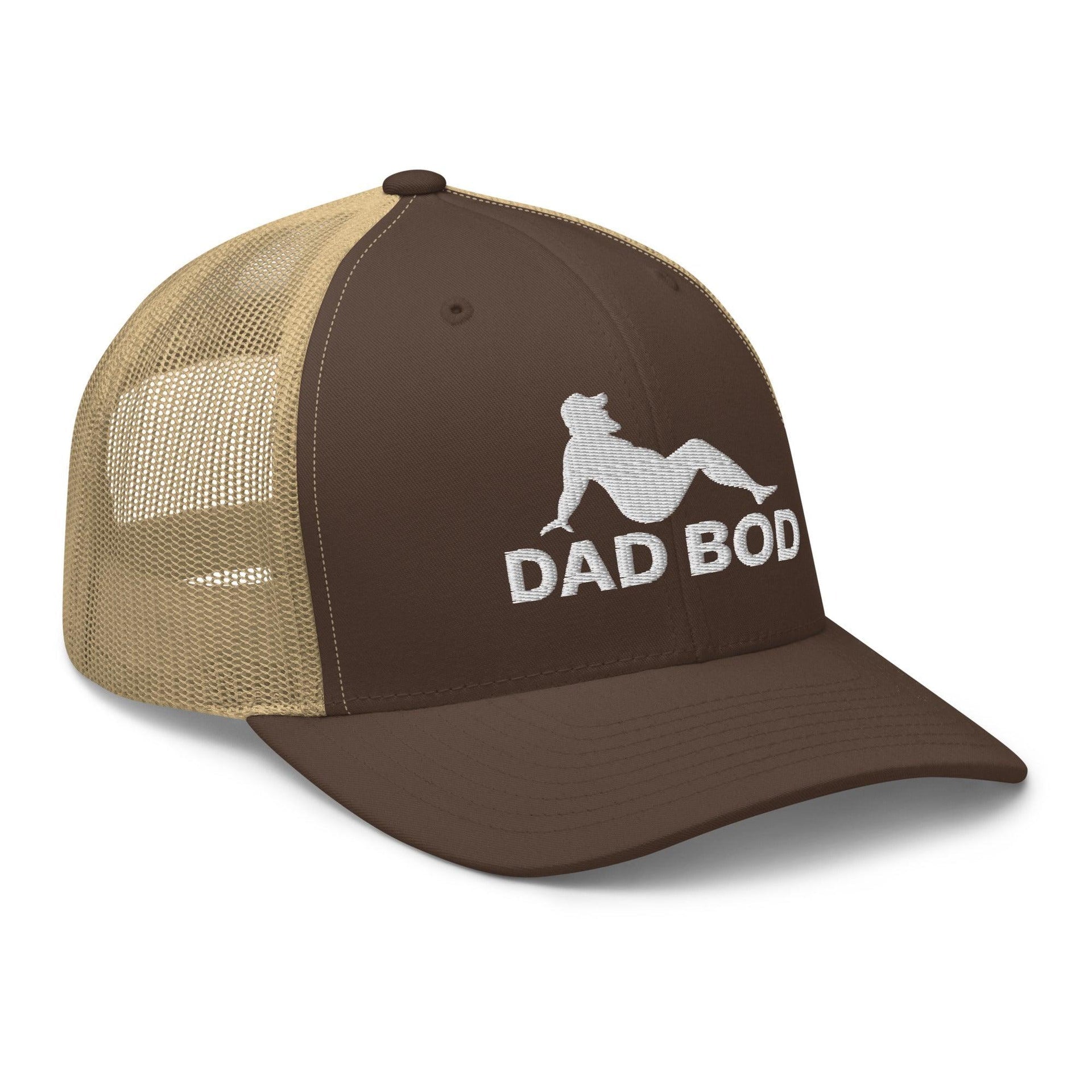 Dad Bod Mud Flap Silhouette Embroidered Mesh Trucker Hat Capital Crowns Dad Hats Funny Trucker Hats