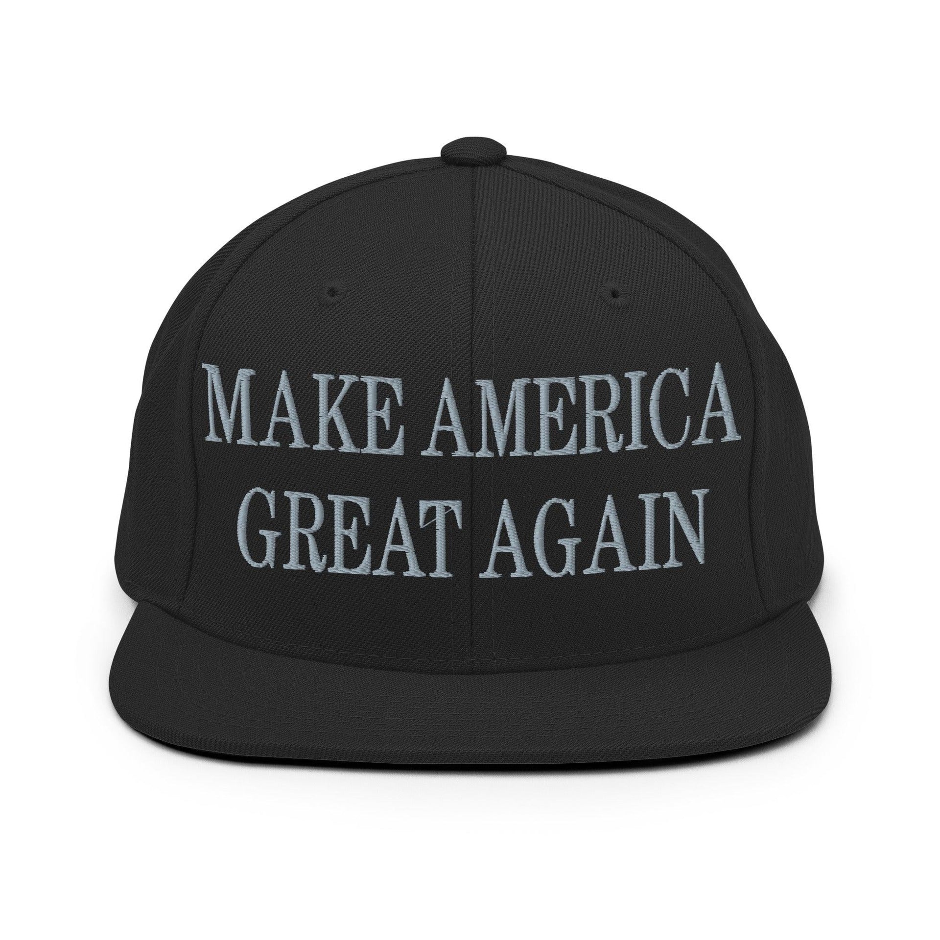 Dark MAGA Make America Great Again Flat Bill Brim Snapback Hat Default Title Capital Crowns Conservative LADs Make Again Snapback Hats