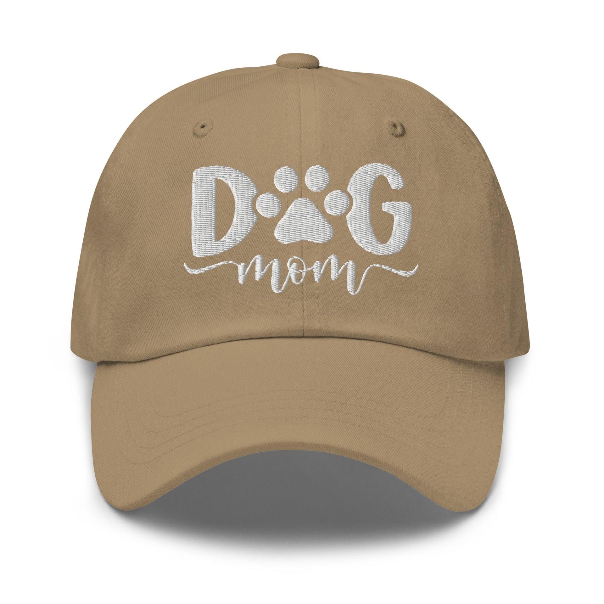 Dog Mom Embroidered Dad Hat Khaki Capital Crowns Dad Hats Funny