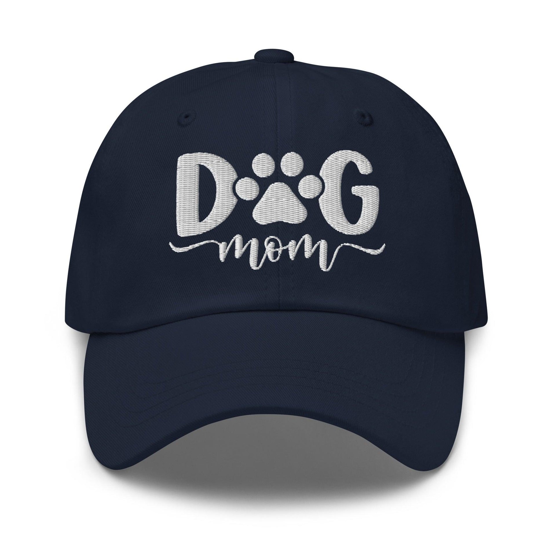 Dog Mom Embroidered Dad Hat Navy Capital Crowns Dad Hats Funny