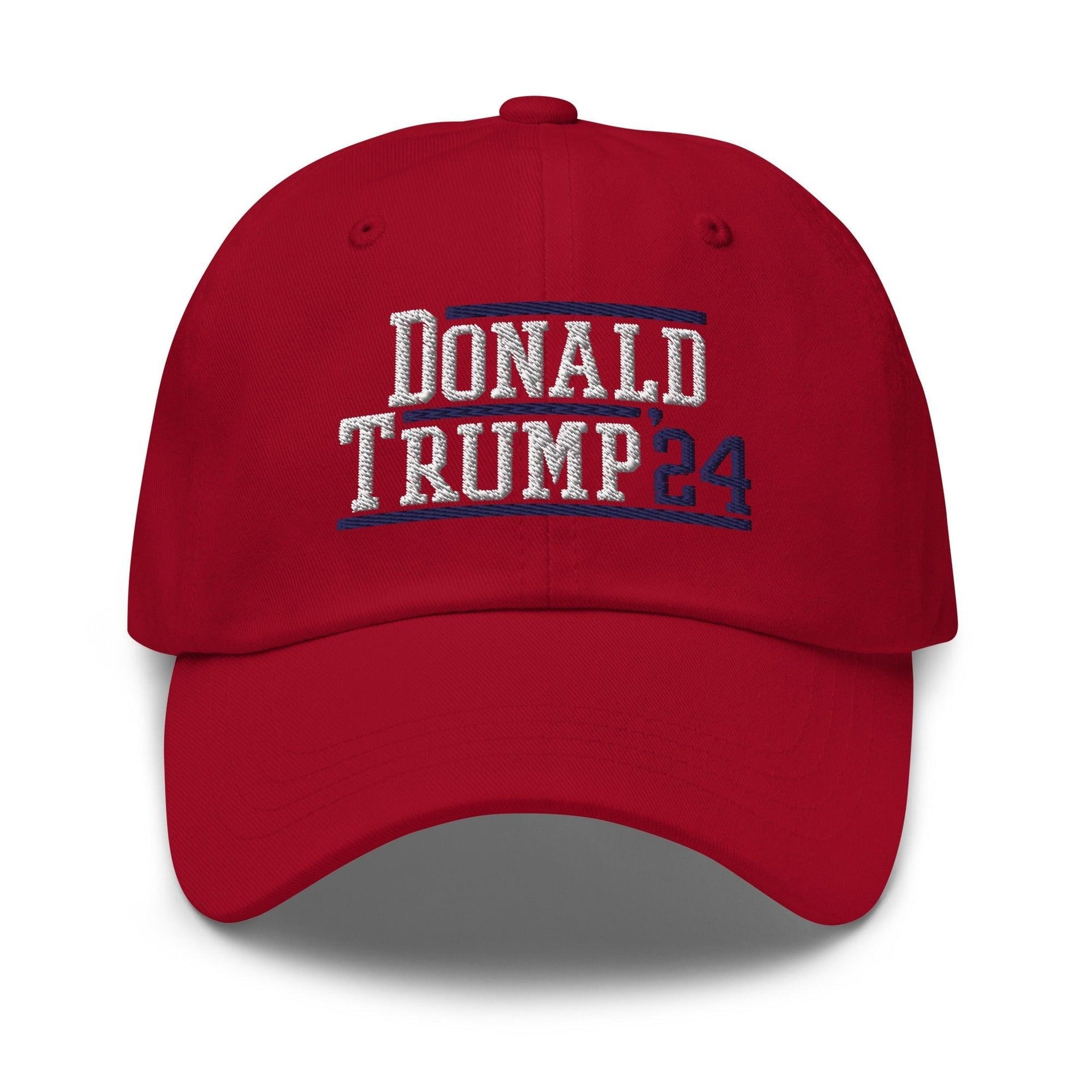 Donald Trump 2024 Dad Hat Cranberry Capital Crowns Conservative Dad Hats LADs