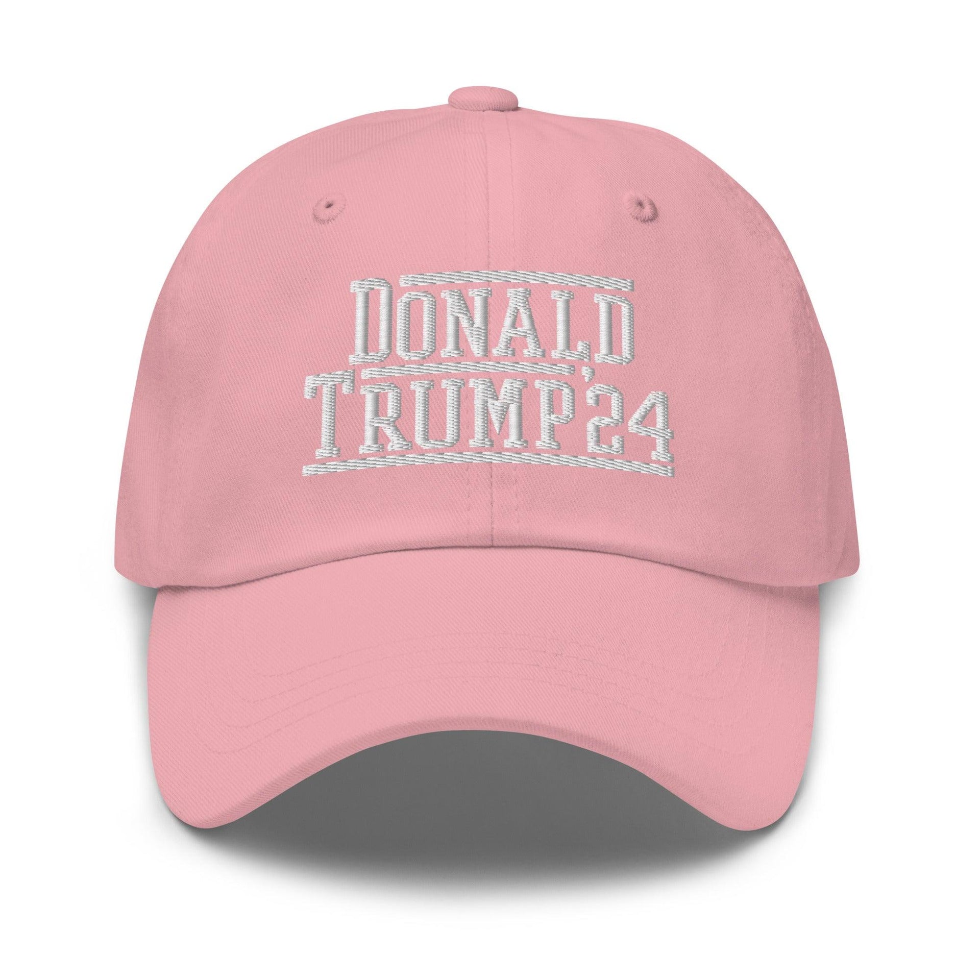 Donald Trump 2024 Dad Hat Pink Capital Crowns Conservative Dad Hats LADs
