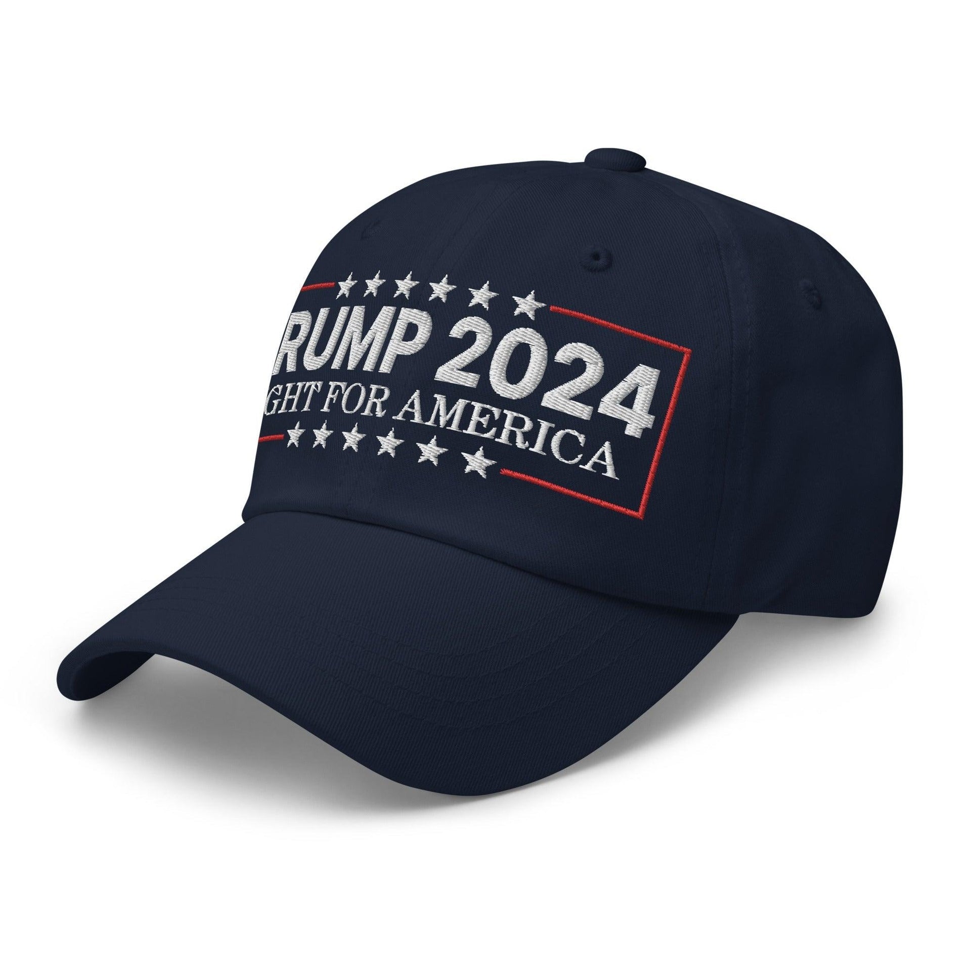 Donald Trump 2024 Fight For America Dad Hat Capital Crowns Conservative Dad Hats LADs