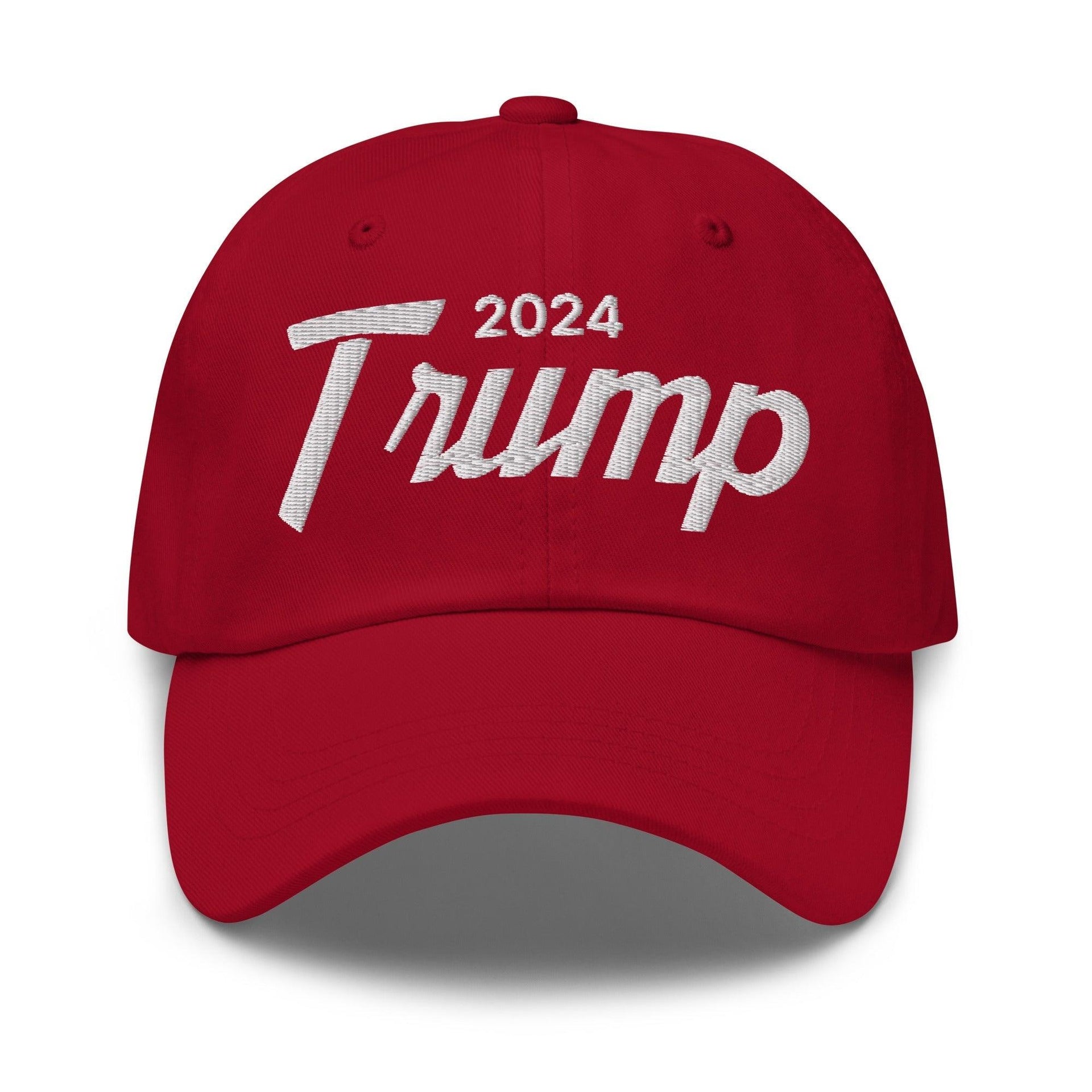 Donald Trump 2024 Vintage Sports Dad Hat Cranberry Capital Crowns Conservative Dad Hats LADs Trucker Hats