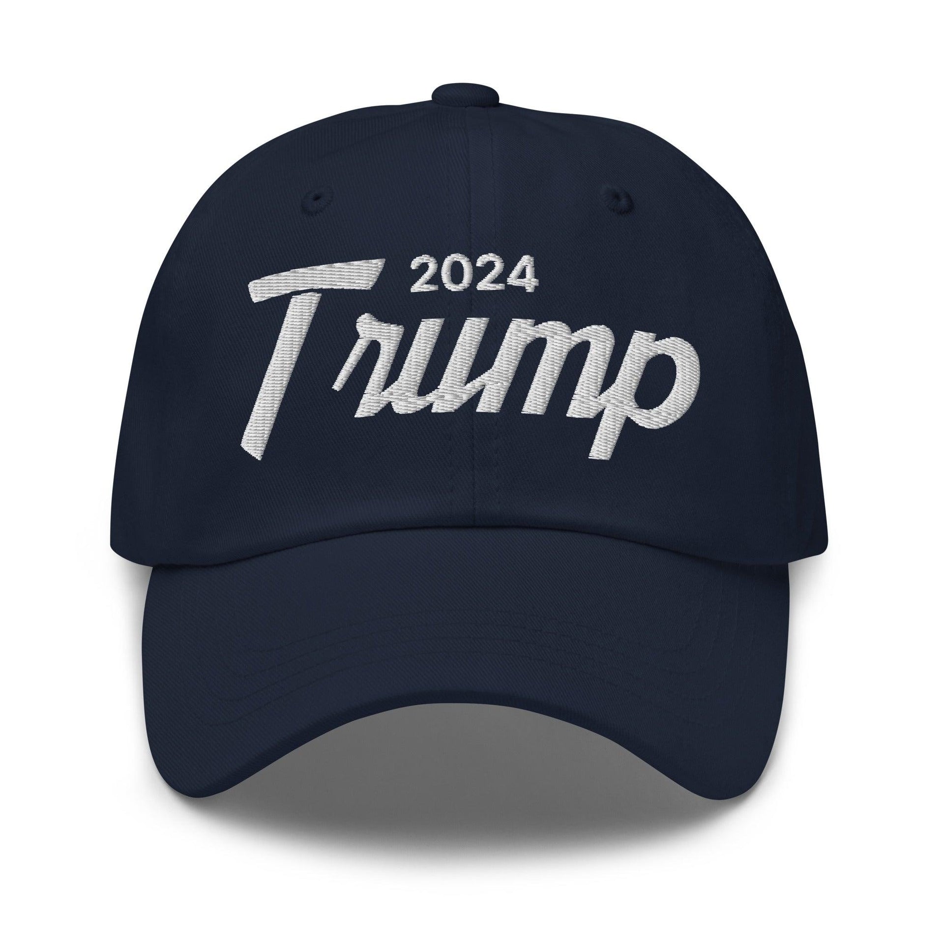 Donald Trump 2024 Vintage Sports Dad Hat Navy Capital Crowns Conservative Dad Hats LADs Trucker Hats