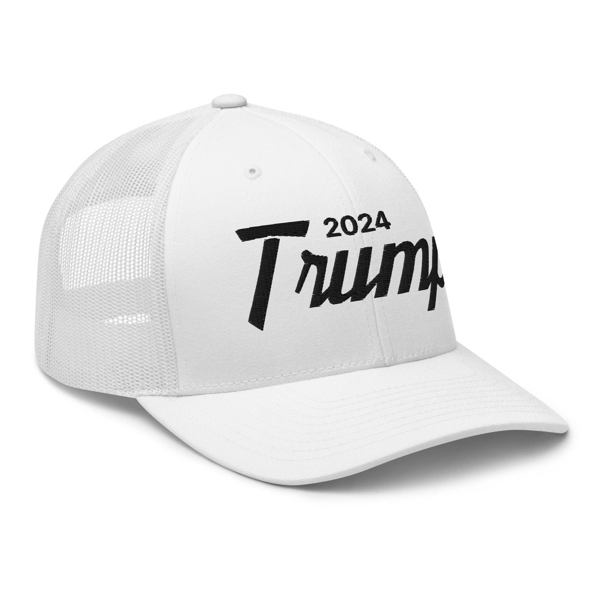Donald Trump 2024 Vintage Sports Script Retro Trucker Hat Capital Crowns Conservative LADs Trucker Hats