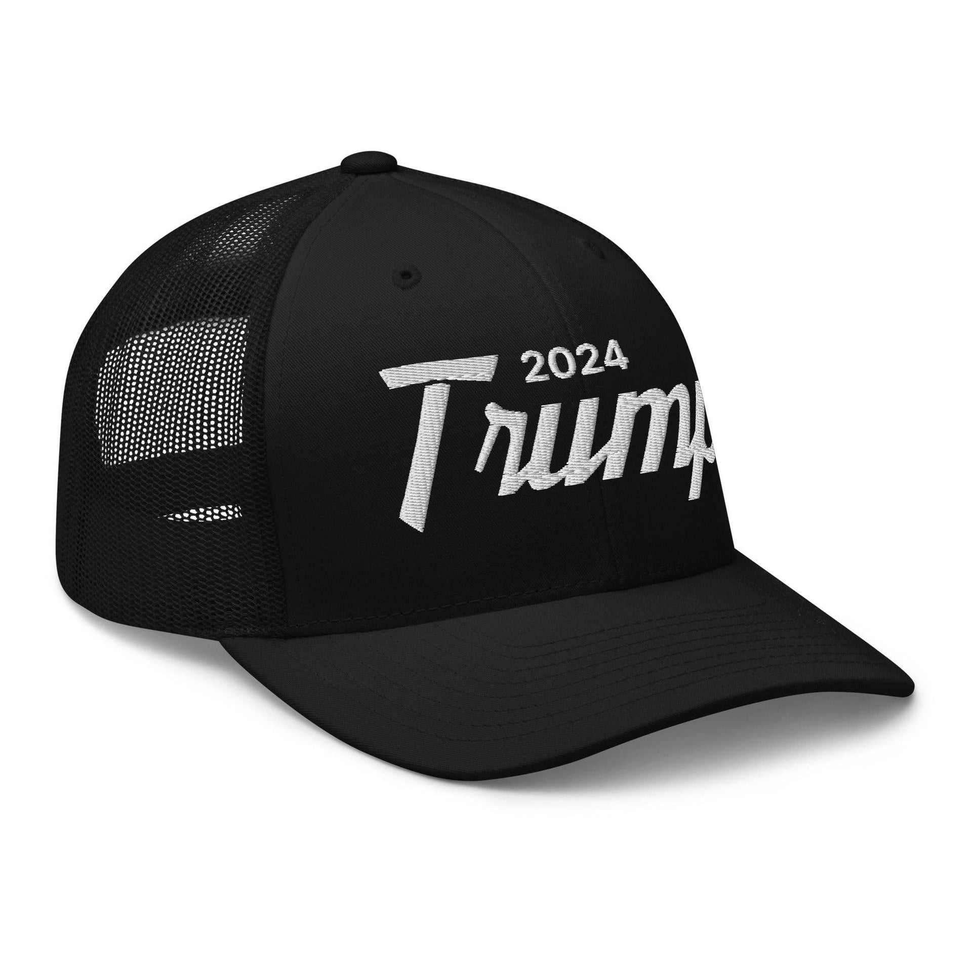 Donald Trump 2024 Vintage Sports Script Retro Trucker Hat Capital Crowns Conservative LADs Trucker Hats
