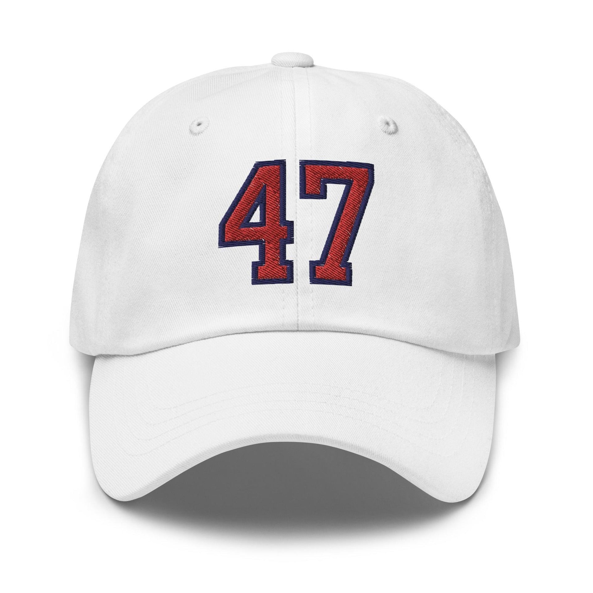 Donald Trump 47 Dad Hat White Capital Crowns Conservative Dad Hats LADs