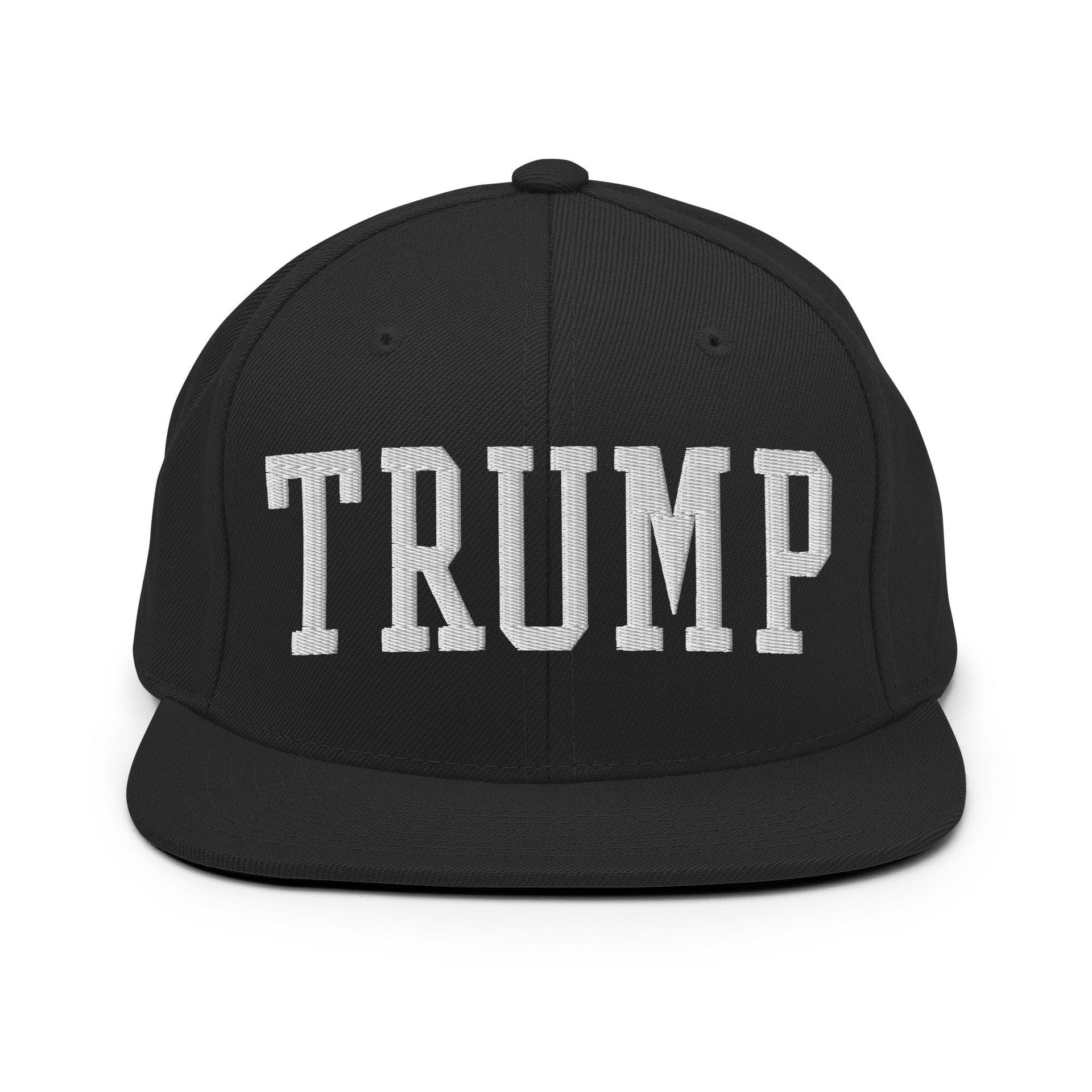 Donald Trump Block Flat Bill Brim Snapback Hat Black Capital Crowns Conservative LADs Snapback Hats