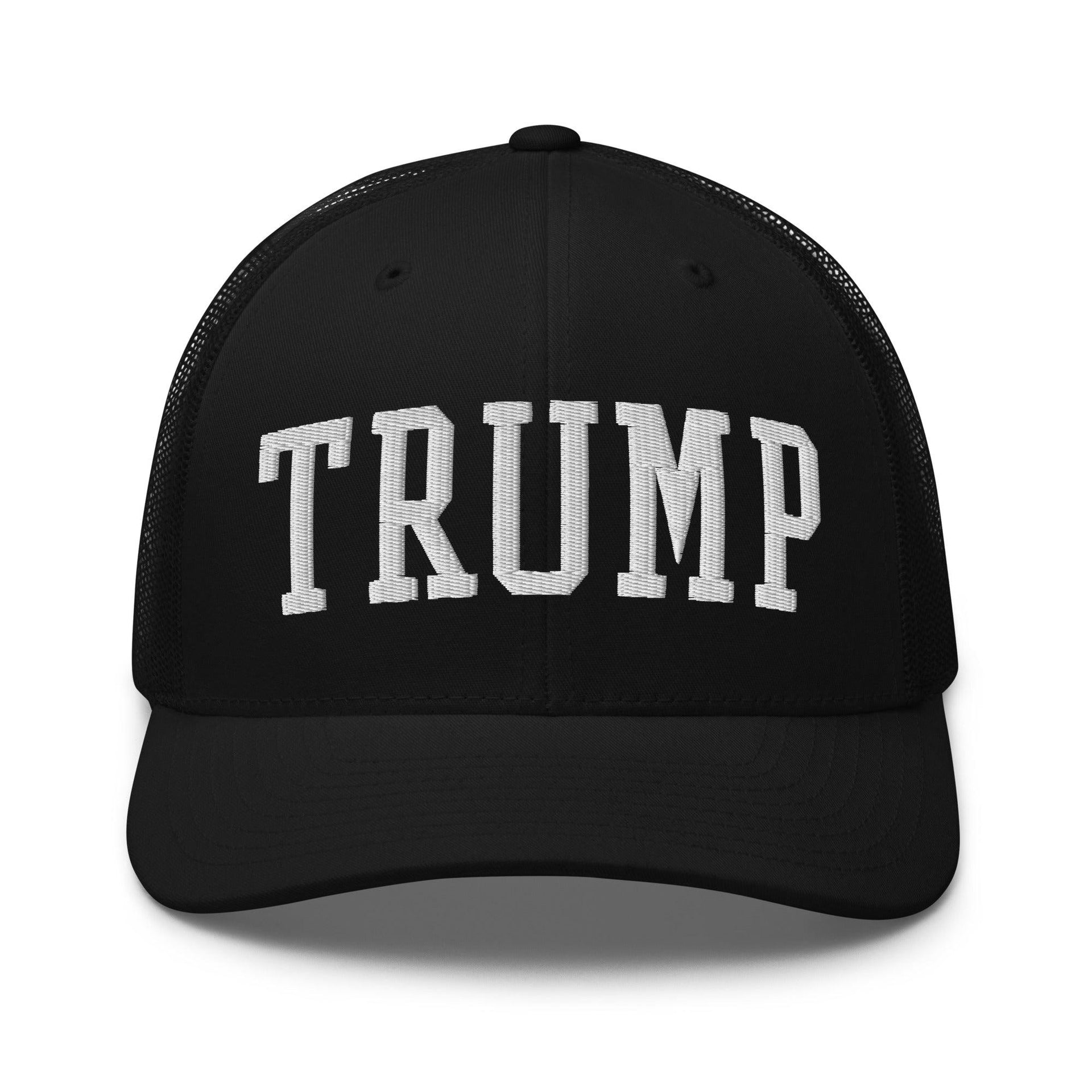 Donald Trump Block Retro Trucker Hat Black Capital Crowns Conservative LADs Trucker Hats