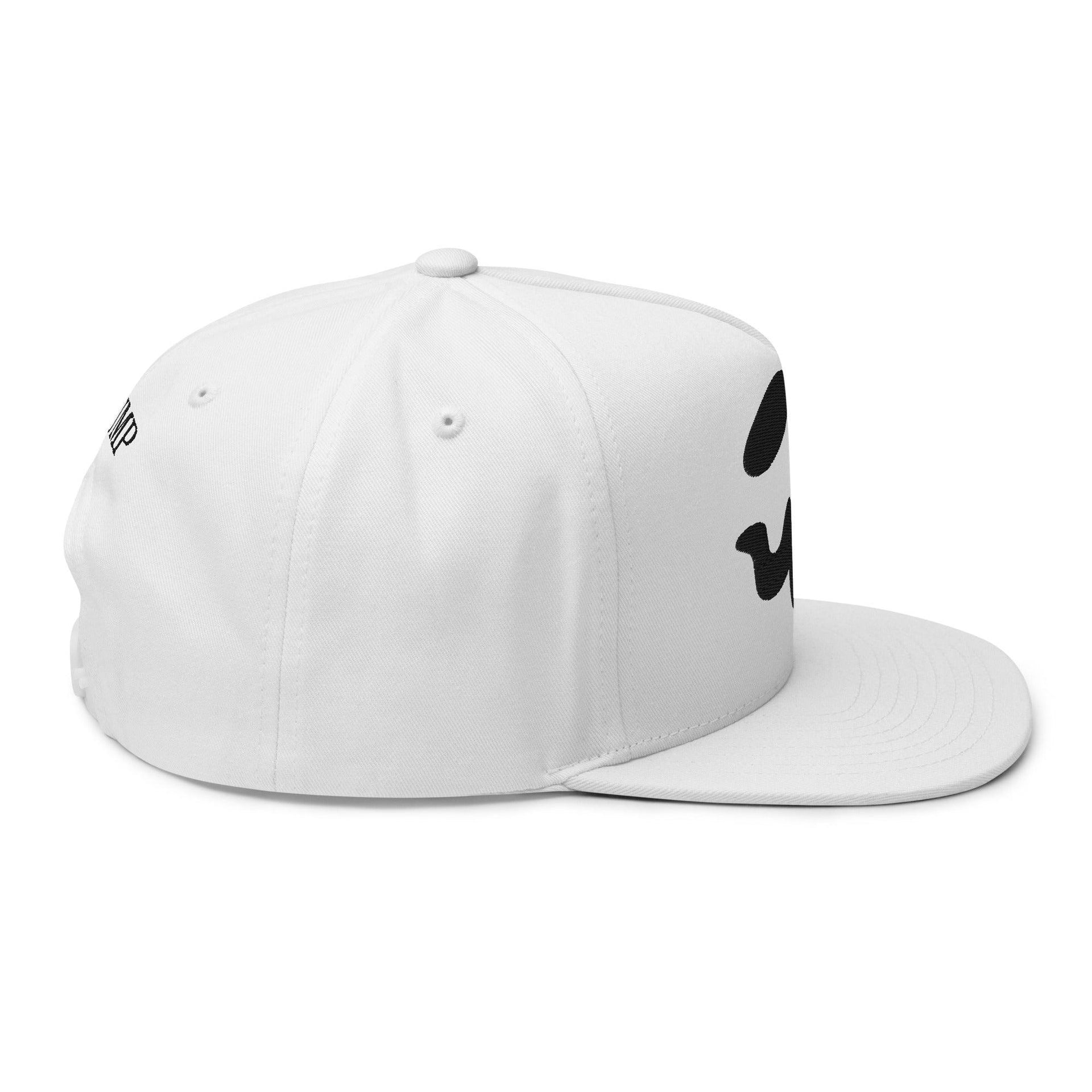 Donald Trump Ghost Halloween Flat Bill Brim 5 Panel Snapback Hat Capital Crowns Conservative Halloween LADs Snapback Hats Trump Halloween White