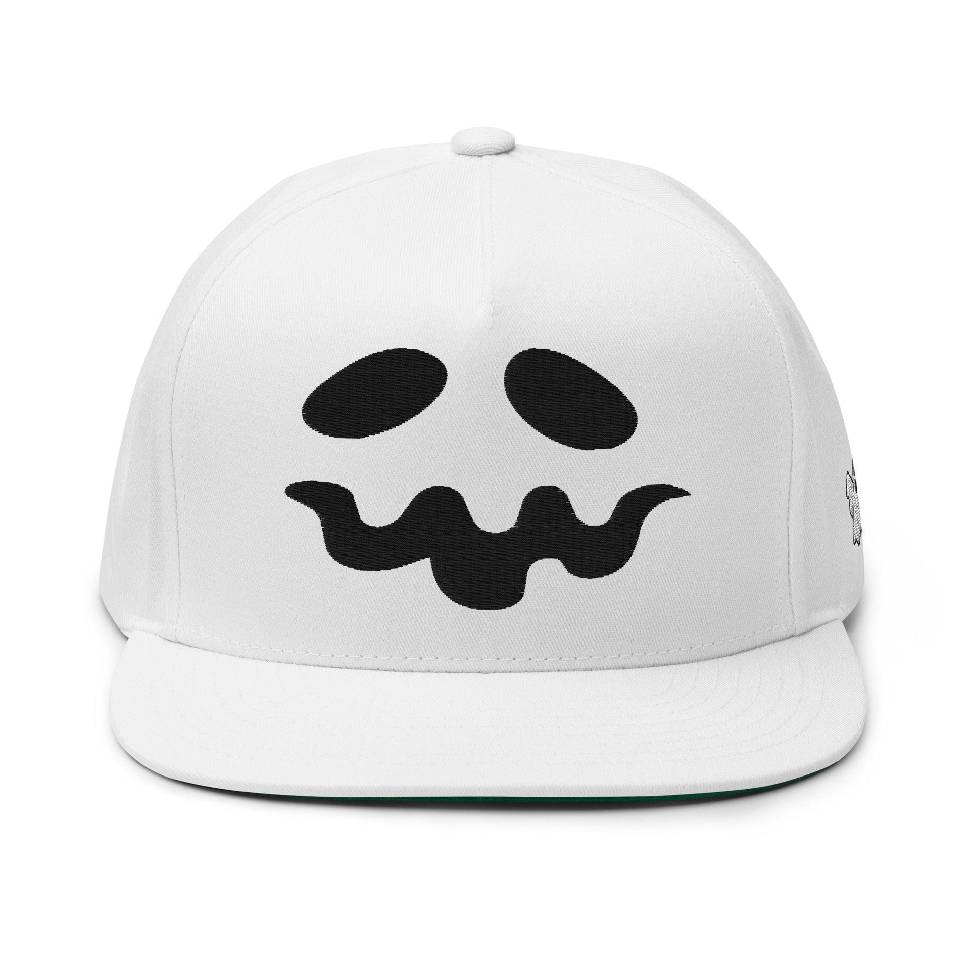 Donald Trump Ghost Halloween Flat Bill Brim 5 Panel Snapback Hat White Capital Crowns Conservative Halloween LADs Snapback Hats Trump Halloween White