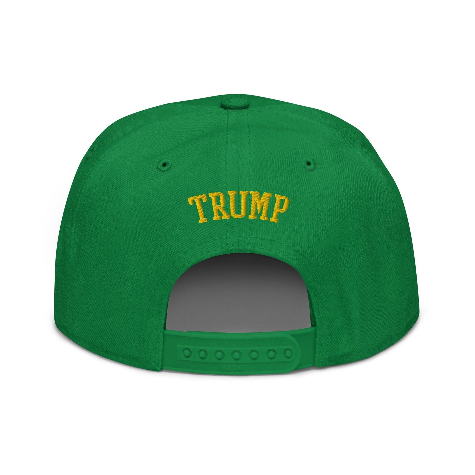 Donald Trump Witch Halloween Flat Bill Brim High Crown Snapback Hat Capital Crowns Conservative Green Halloween LADs Snapback Hats Trump Halloween
