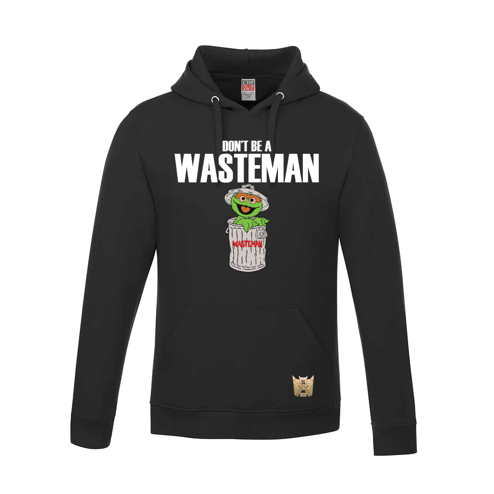 Don't Be A Wasteman Hoodie – Stylish Pullover for a Conscious Choice Black Conscious Fashion Don't Be A Wasteman Hoodie Stylish Pullover Sustainable Clothing