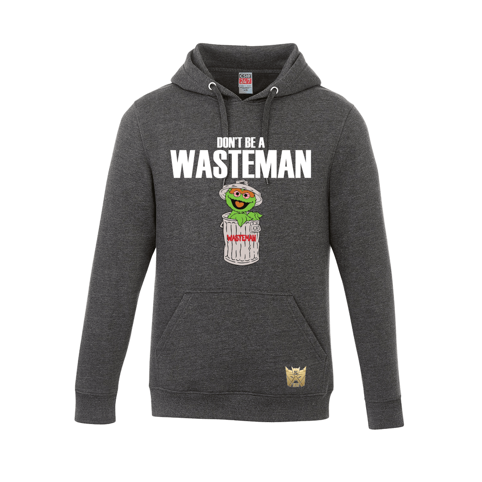 Don't Be A Wasteman Hoodie – Stylish Pullover for a Conscious Choice Charcoal Heather Conscious Fashion Don't Be A Wasteman Hoodie Stylish Pullover Sustainable Clothing