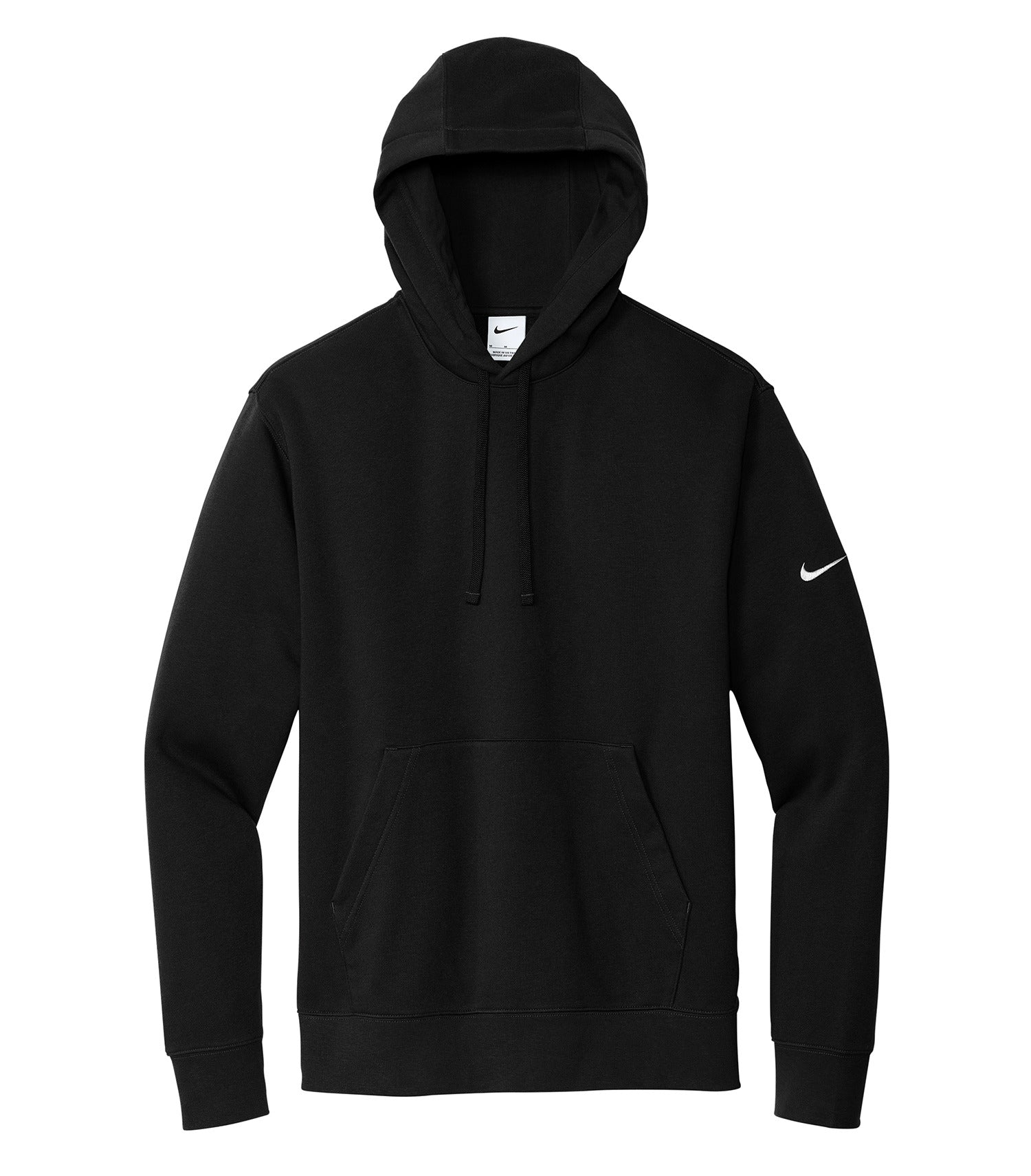 Nike - NIKE CLUB FLEECE SLEEVE SWOOSH PULLOVER HOODIE. - DR1499 Black DR1499 Nike
