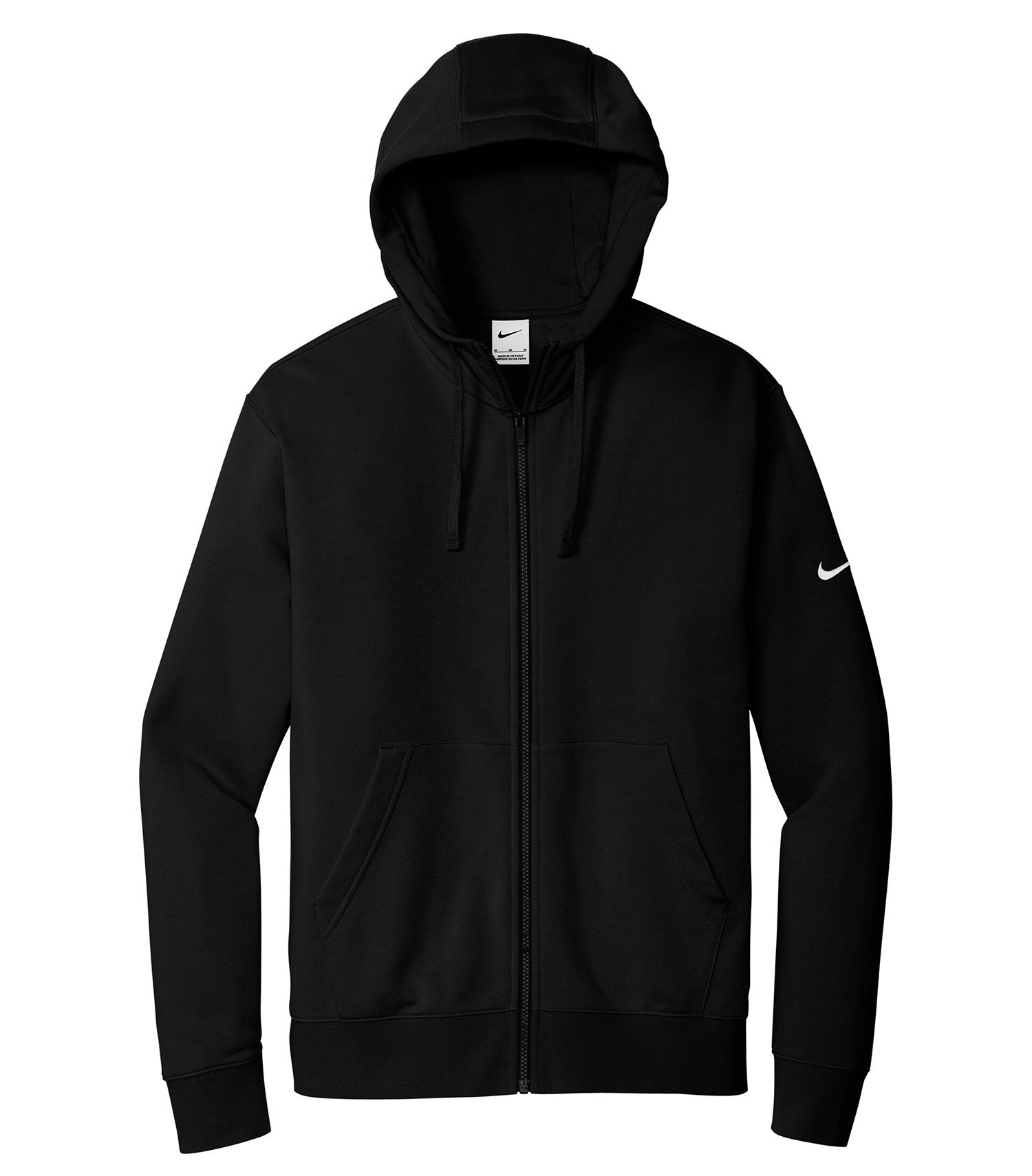 Nike - NIKE CLUB FLEECE SLEEVE SWOOSH FULL ZIP HOODIE. - DR1513 Black DR1513 Nike