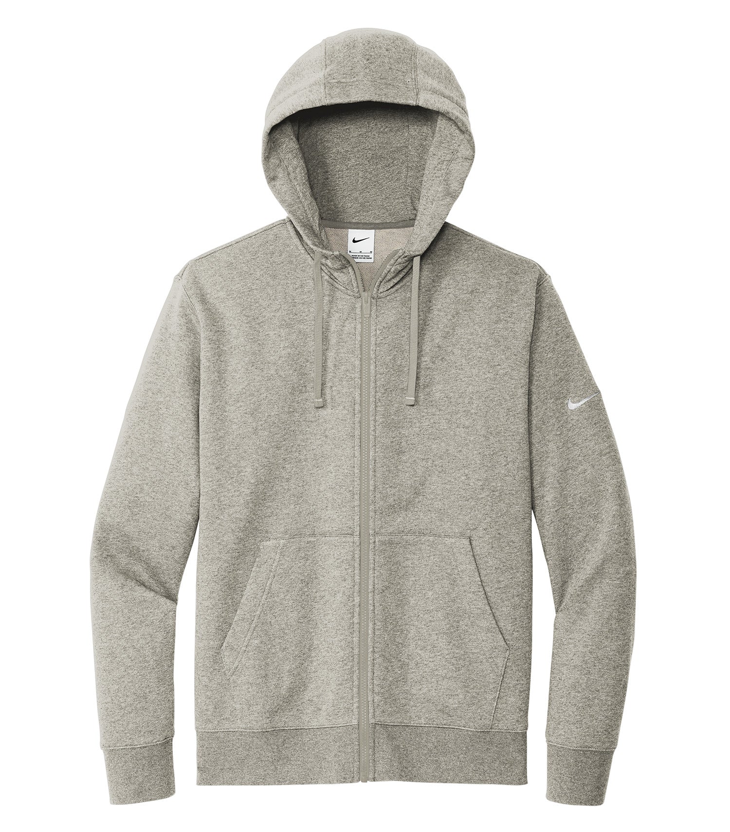 Nike - NIKE CLUB FLEECE SLEEVE SWOOSH FULL ZIP HOODIE. - DR1513 Dark Grey Heather DR1513 Nike