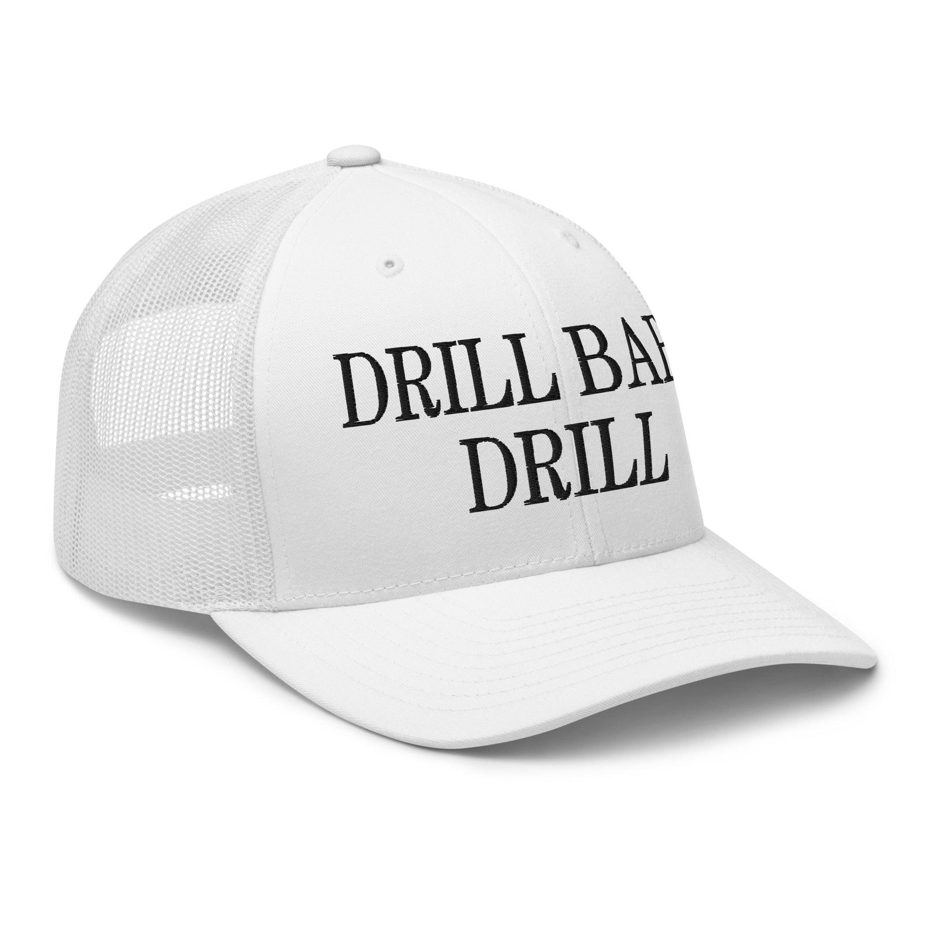Drill Baby Drill Retro Trucker Hat Capital Crowns Conservative Trucker Hats