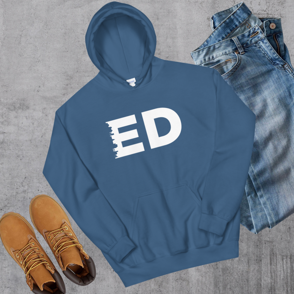 Edmonton Hoodie Indigo Blue Alberta Canadian City Apparel