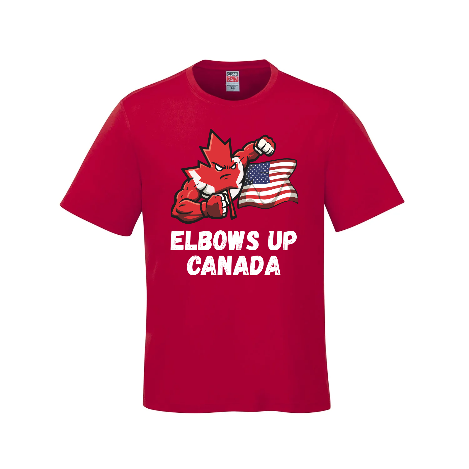Elbows Up Canada! - 160GSM T-Shirt – Proudly Canadian - Canada Vs America Red Canada Canada Is Already Great Elbows Up