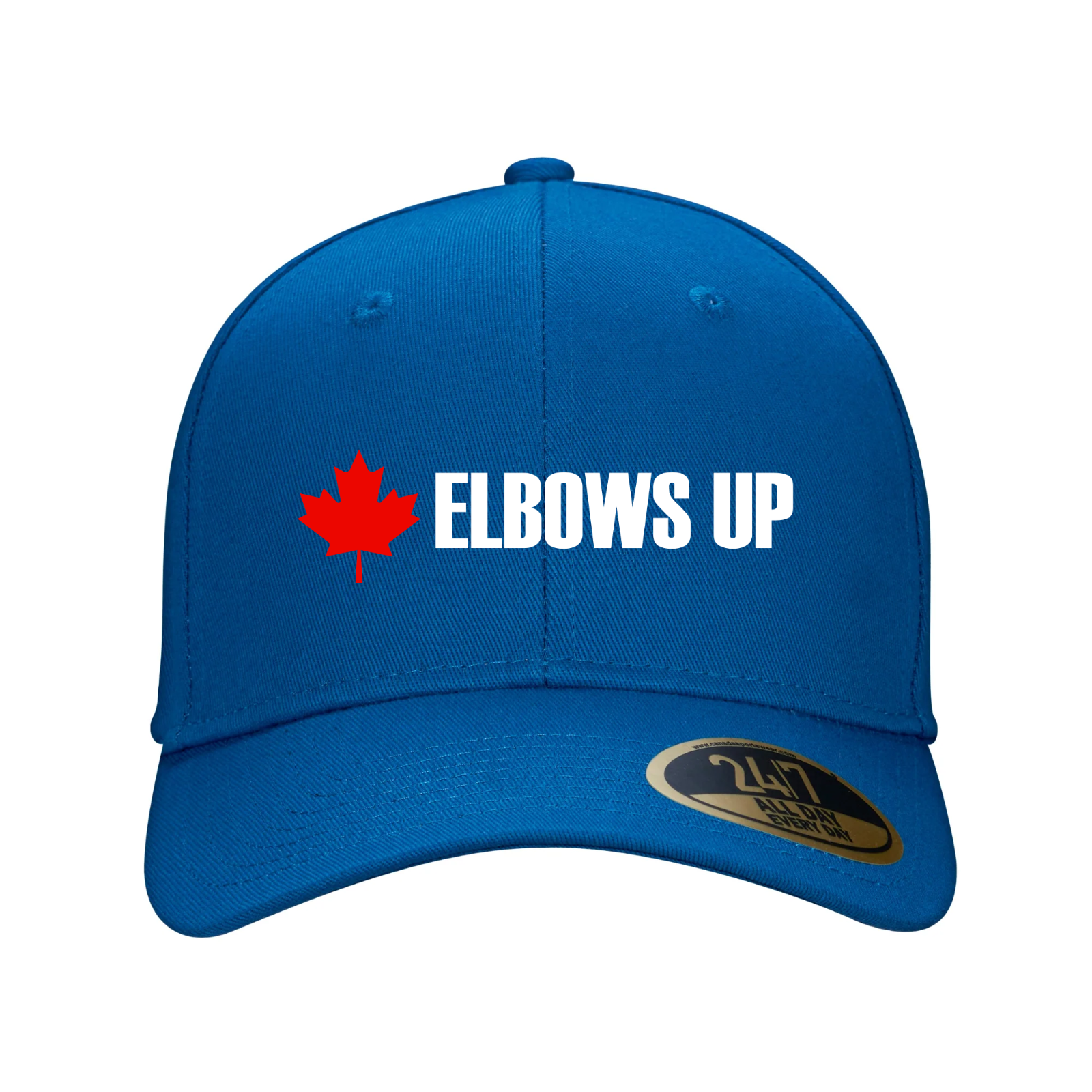 Elbows Up Canada Hat – Show Your Grit & Passion! Royal Blue Canada elbows up