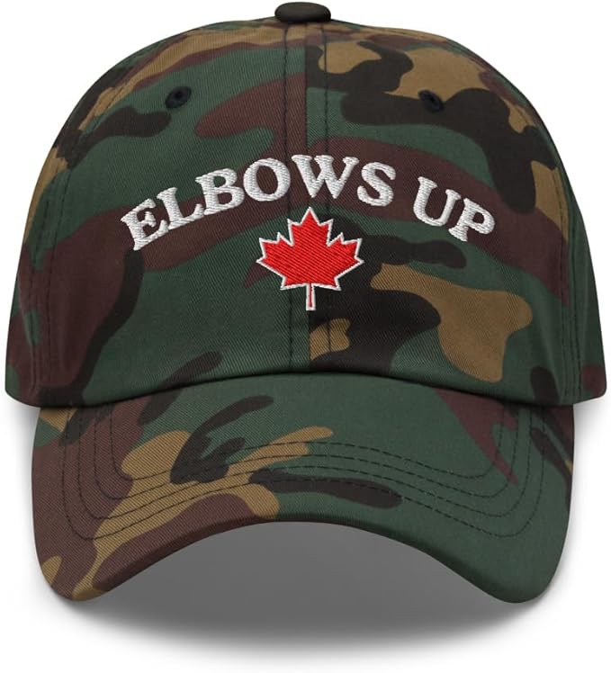 Elbows Up Canada Snapback Hat Camouflage Canada elbows up