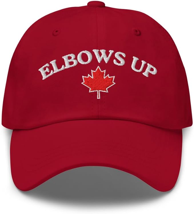 Elbows Up Canada Snapback Hat Red Canada elbows up
