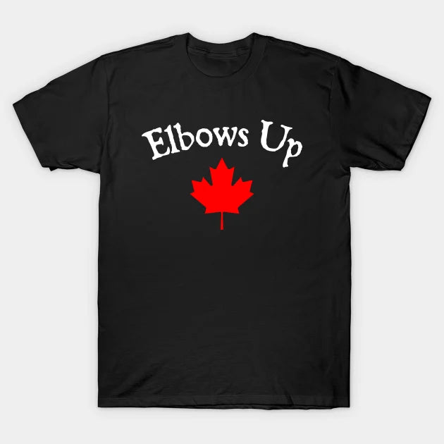Elbows Up T-Shirt – True North Strong and Free Black Canada Elbows Up Make Canada Great Again