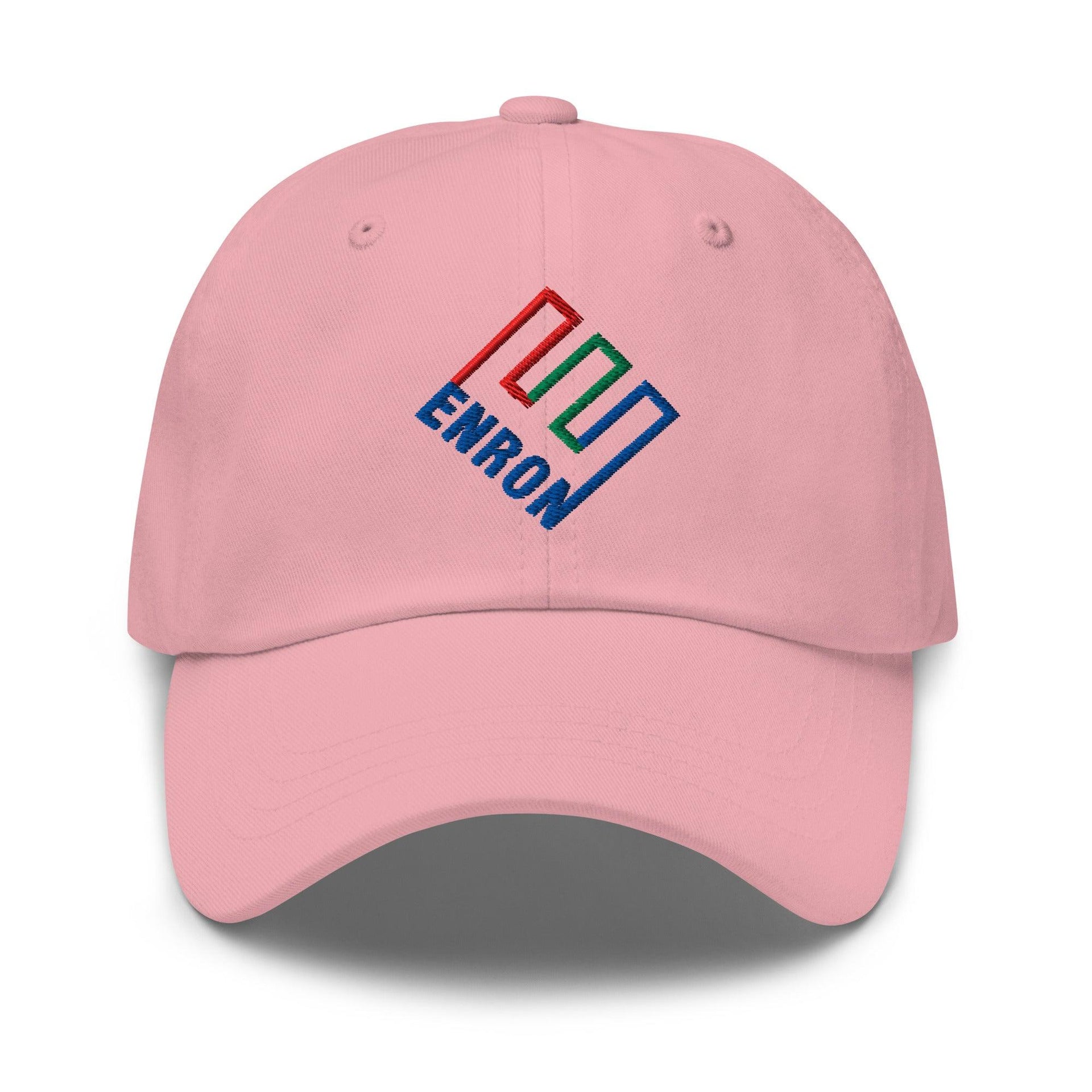 Enron Embroidered Dad Hat Pink Capital Crowns Dad Hats Funny