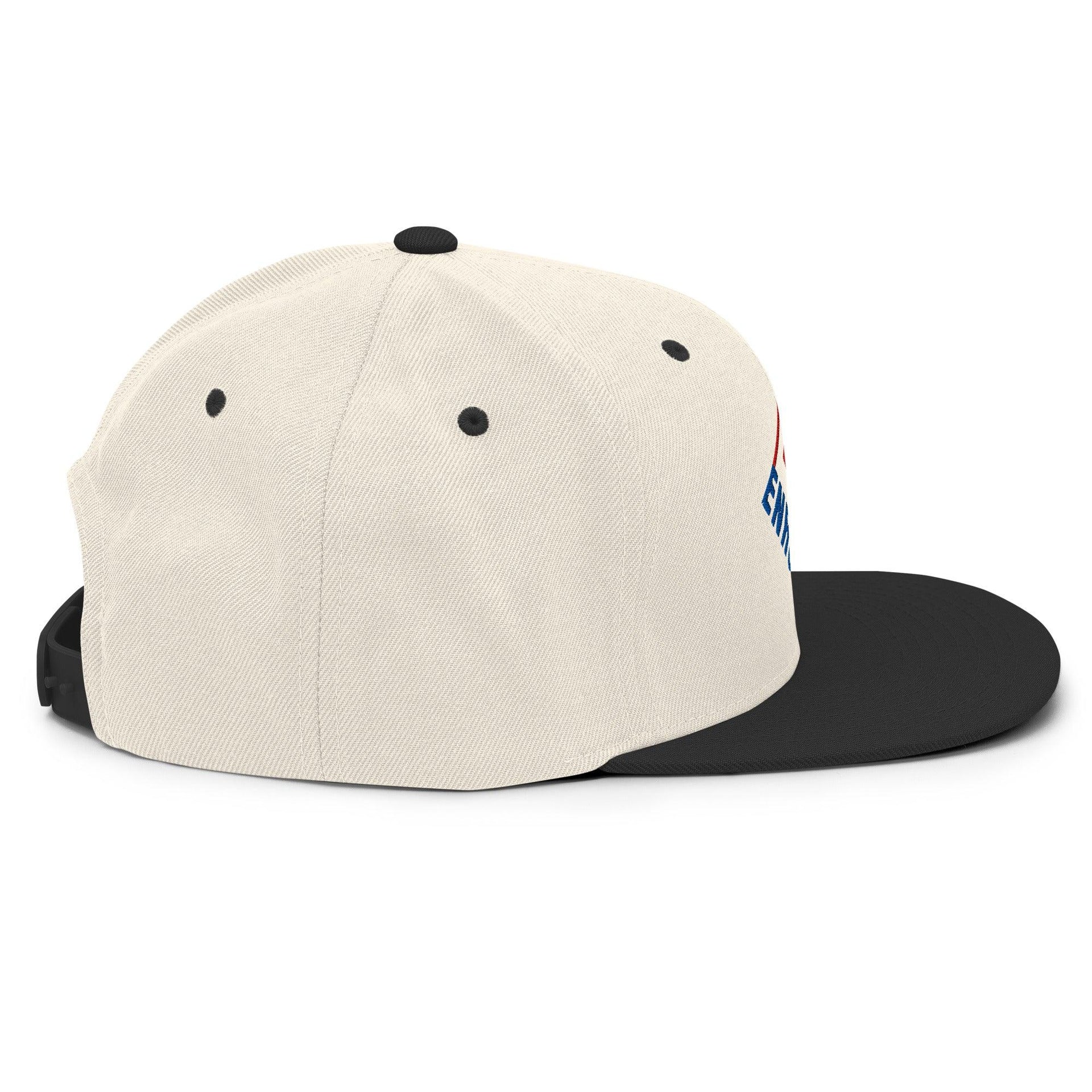 Enron Embroidered Flat Bill Brim Snapback Hat Capital Crowns Funny Snapback Hats