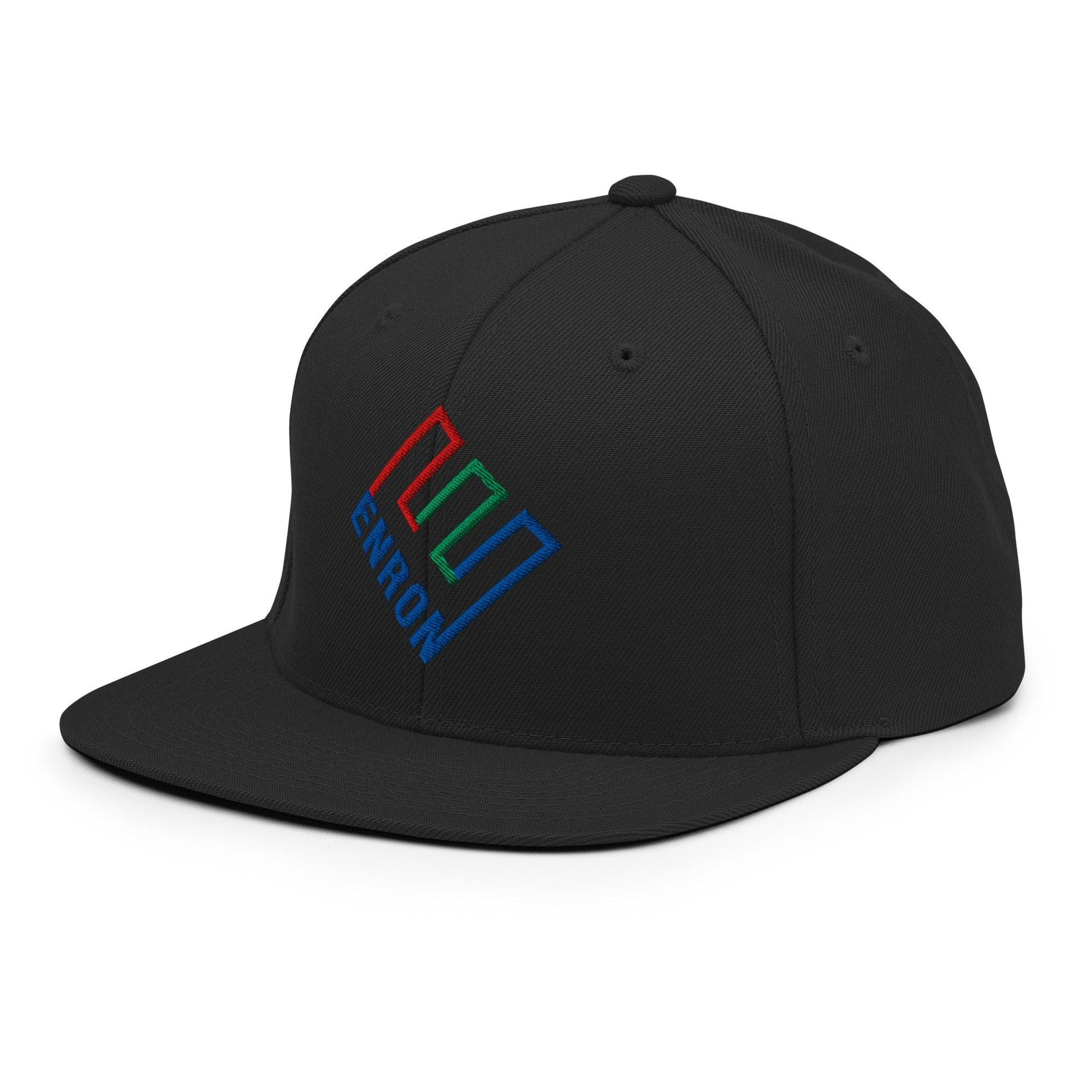 Enron Embroidered Flat Bill Brim Snapback Hat Capital Crowns Funny Snapback Hats