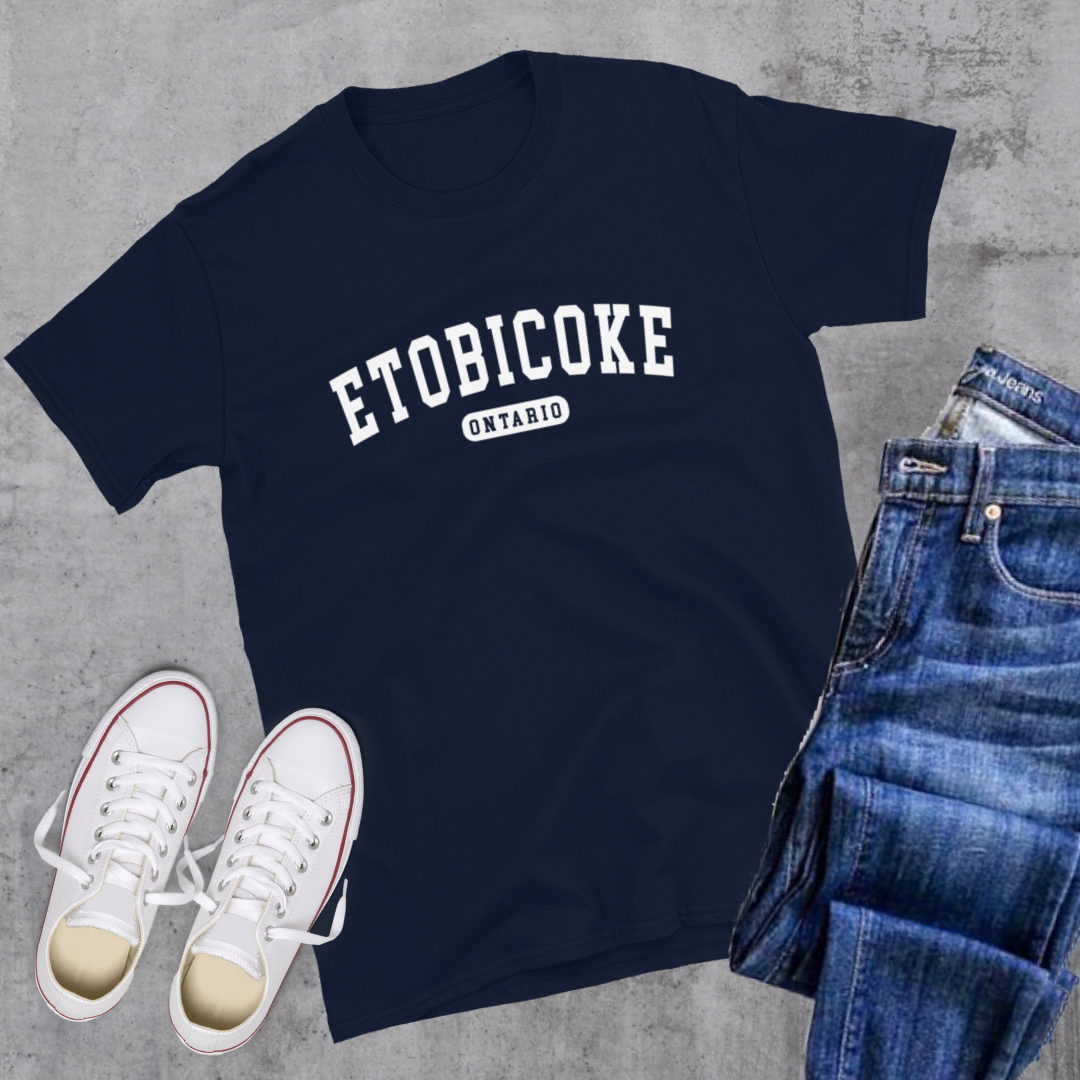 Etobicoke College Tee Navy Canadian City Apparel