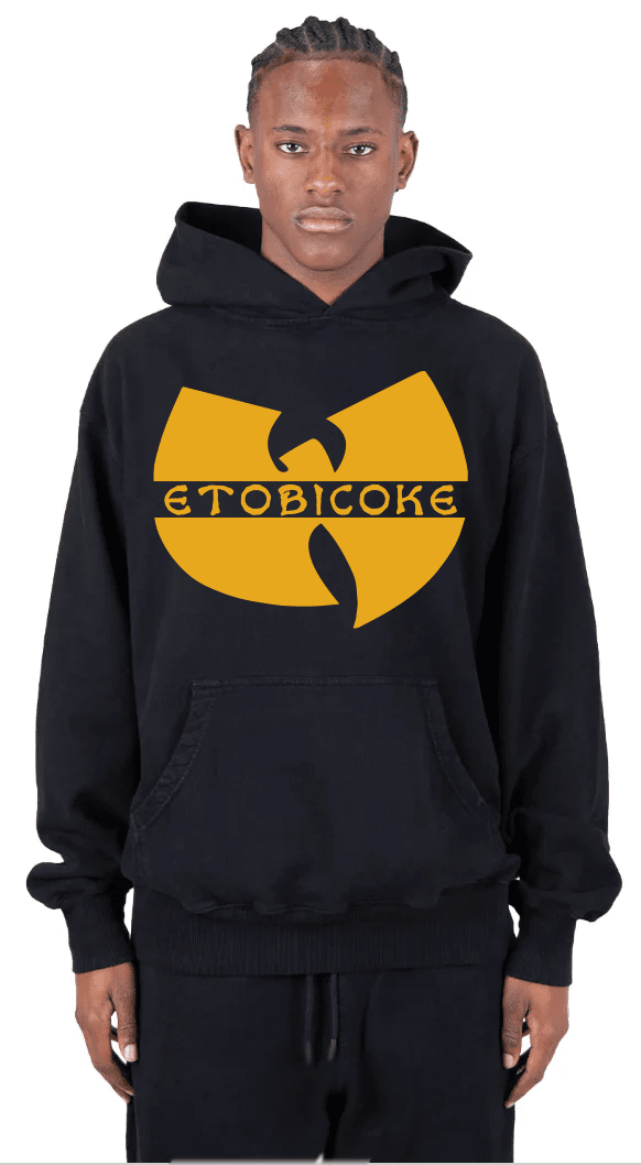 Etobicoke Tribute Hoodie – Wu-Tang Inspired Heavyweight 450gsm XXXL city city merch cityline Etobicoke Toronto Screen Printing wu-tang wutang