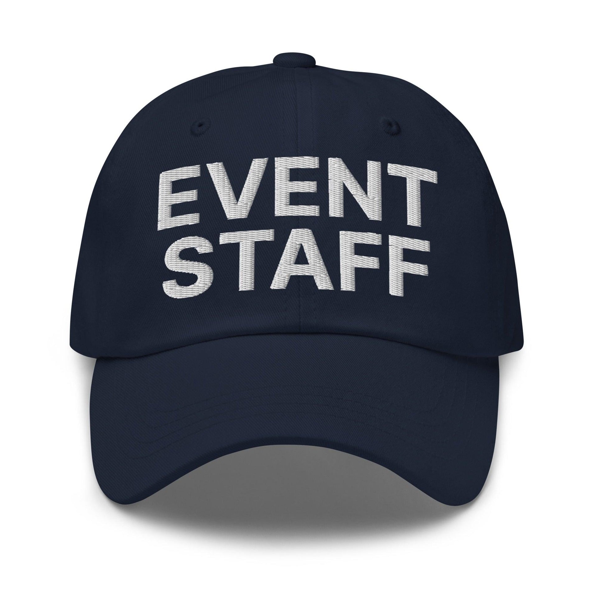 Event Staff Uniform Work Embroidered Dad Hat Navy Capital Crowns Dad Hats Work