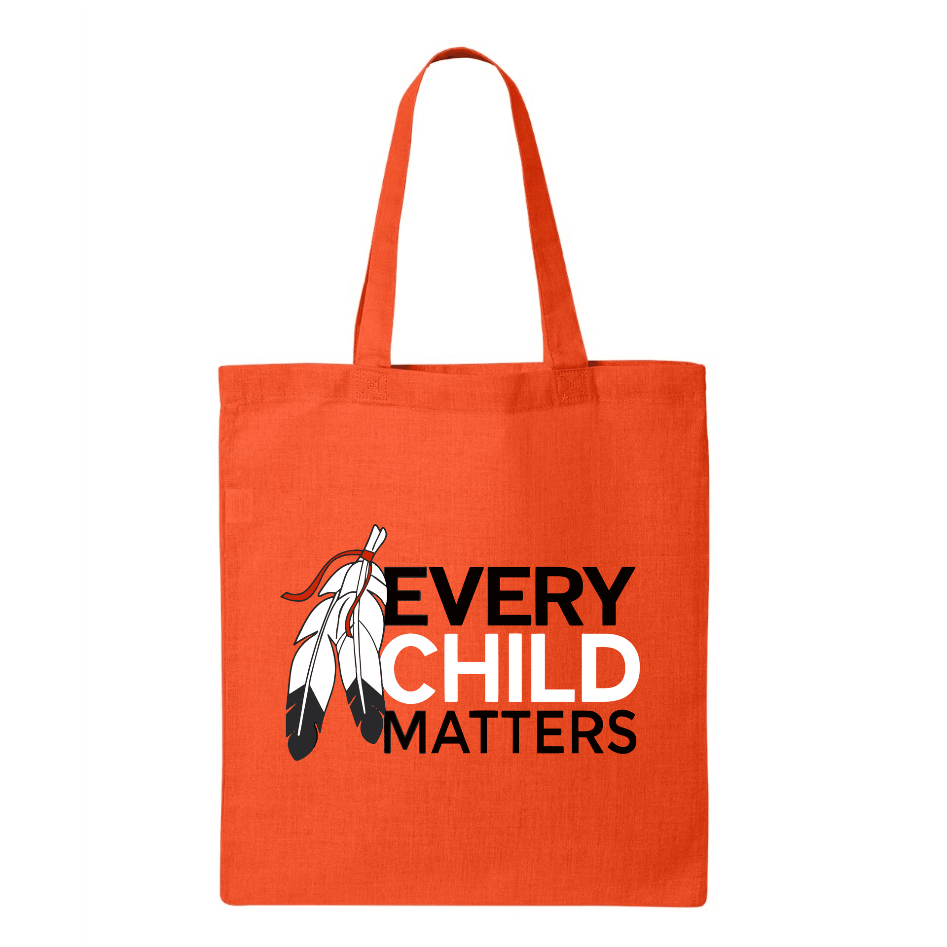 Every Child Matters Tote Bag with Feather Design - Eco-Friendly Cotton Bag Single Units Cotton Tote Bag Eco-Friendly Tote Bag Every Child Matters Feather Design Tote