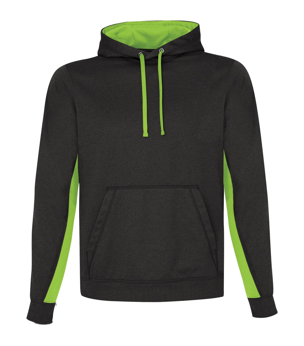 ATC F2011, Game Day Fleece Colour Block Hoodie, Charcoal/Lime Shock