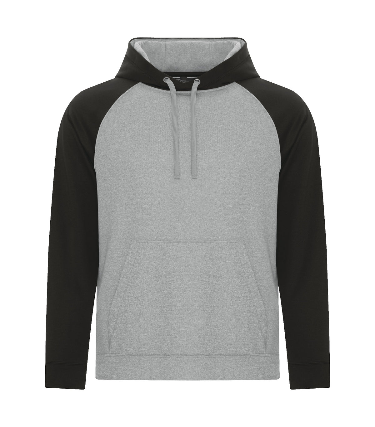 ATC F2037, Game Day Fleece Two Tone Hoodie, Athletic Grey/Black
