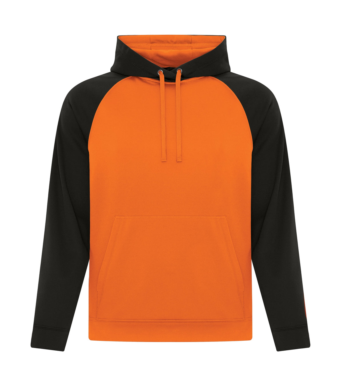 ATC F2037, Game Day Fleece Two Tone Hoodie, Deep Orange/Black