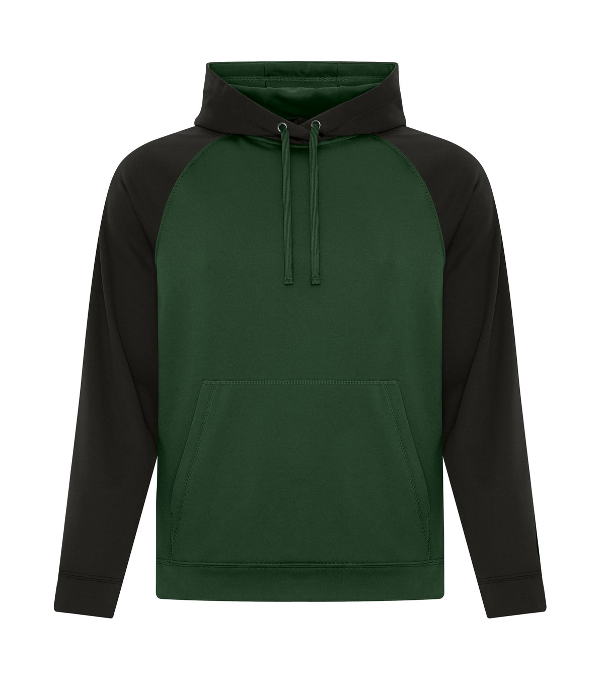 ATC F2037, Game Day Fleece Two Tone Hoodie, Forest Green/Black