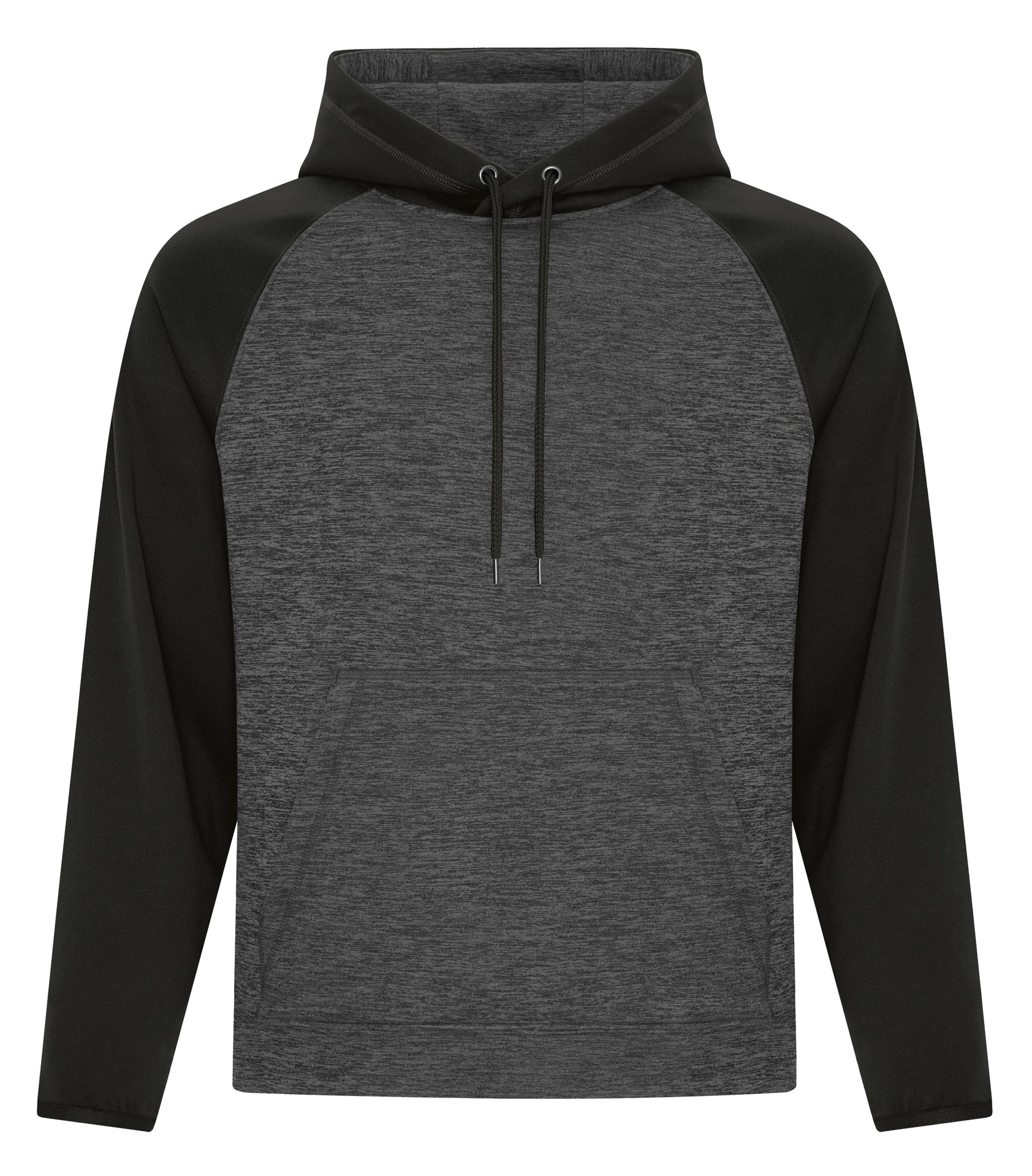 ATC - ATC™ DYNAMIC HEATHER FLEECE TWO TONE HOODIE. - F2047 Charcoal Dynamic Black ATC F2047