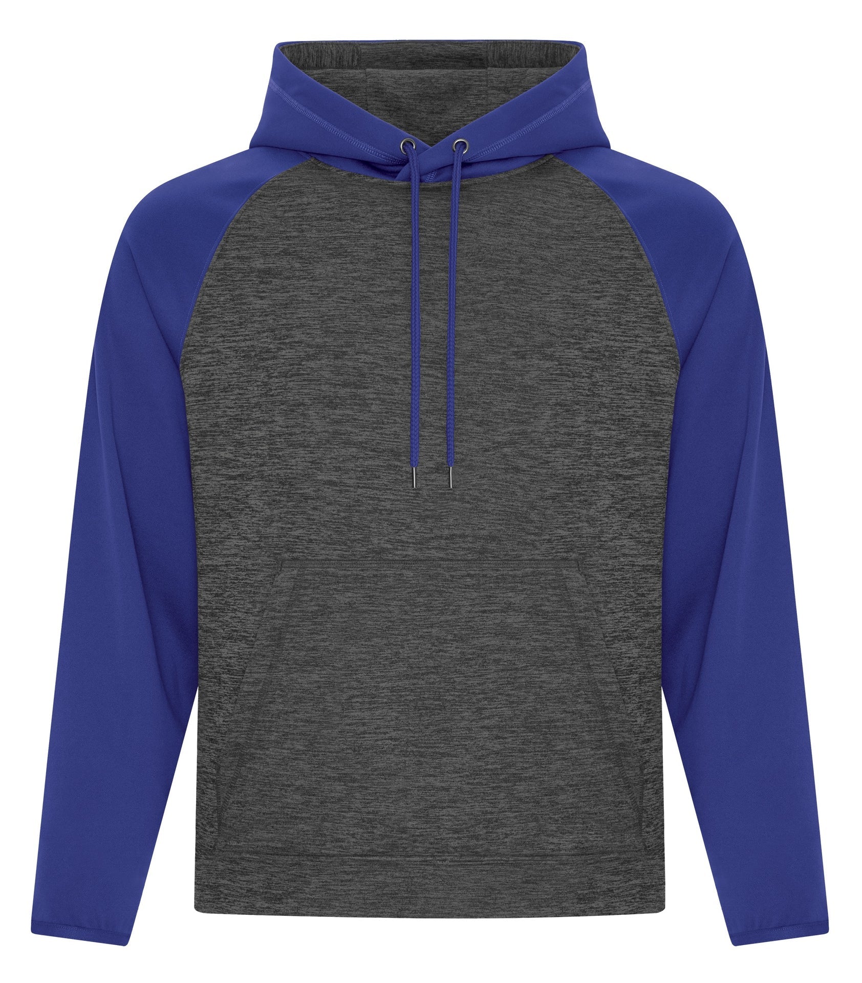 ATC - ATC™ DYNAMIC HEATHER FLEECE TWO TONE HOODIE. - F2047 Charcoal Dynamic True Royal ATC F2047