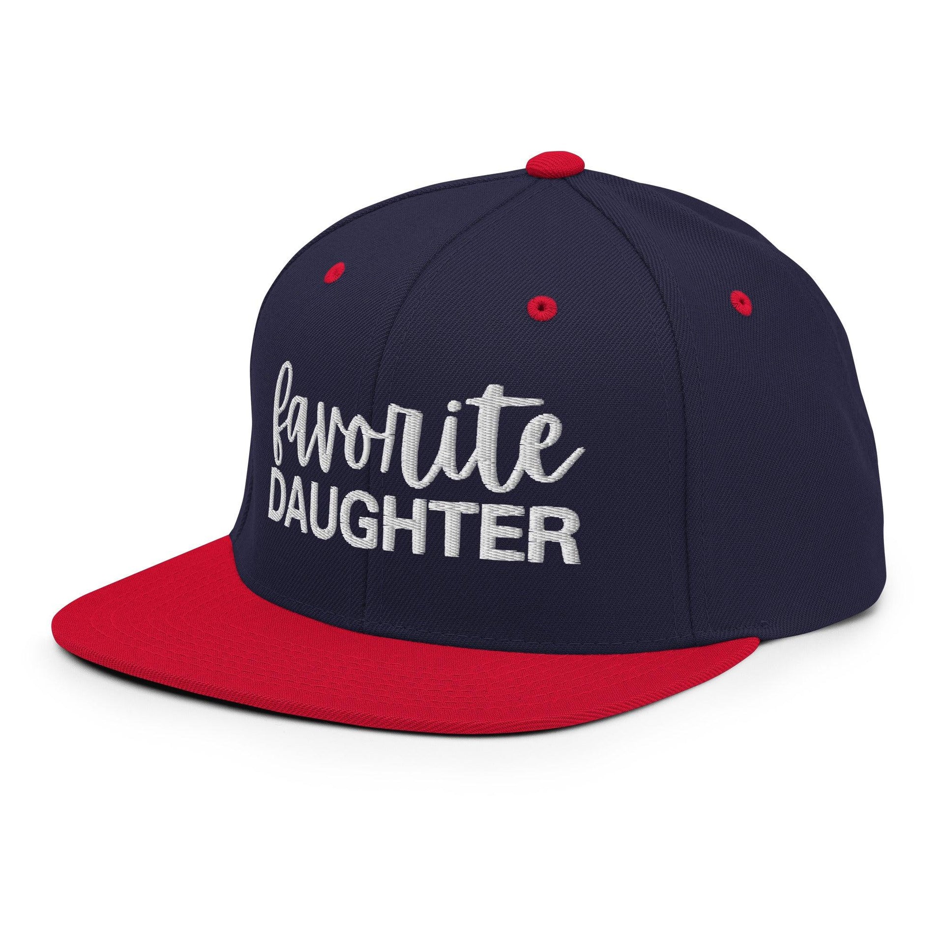 Favorite Daughter Embroidered Flat Bill Brim Snapback Hat Capital Crowns Funny Snapback Hats
