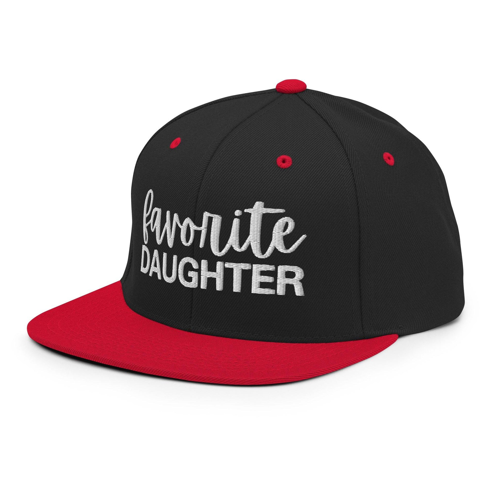 Favorite Daughter Embroidered Flat Bill Brim Snapback Hat Capital Crowns Funny Snapback Hats