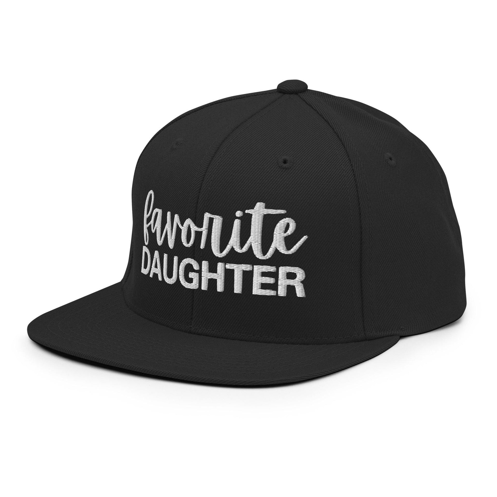 Favorite Daughter Embroidered Flat Bill Brim Snapback Hat Capital Crowns Funny Snapback Hats