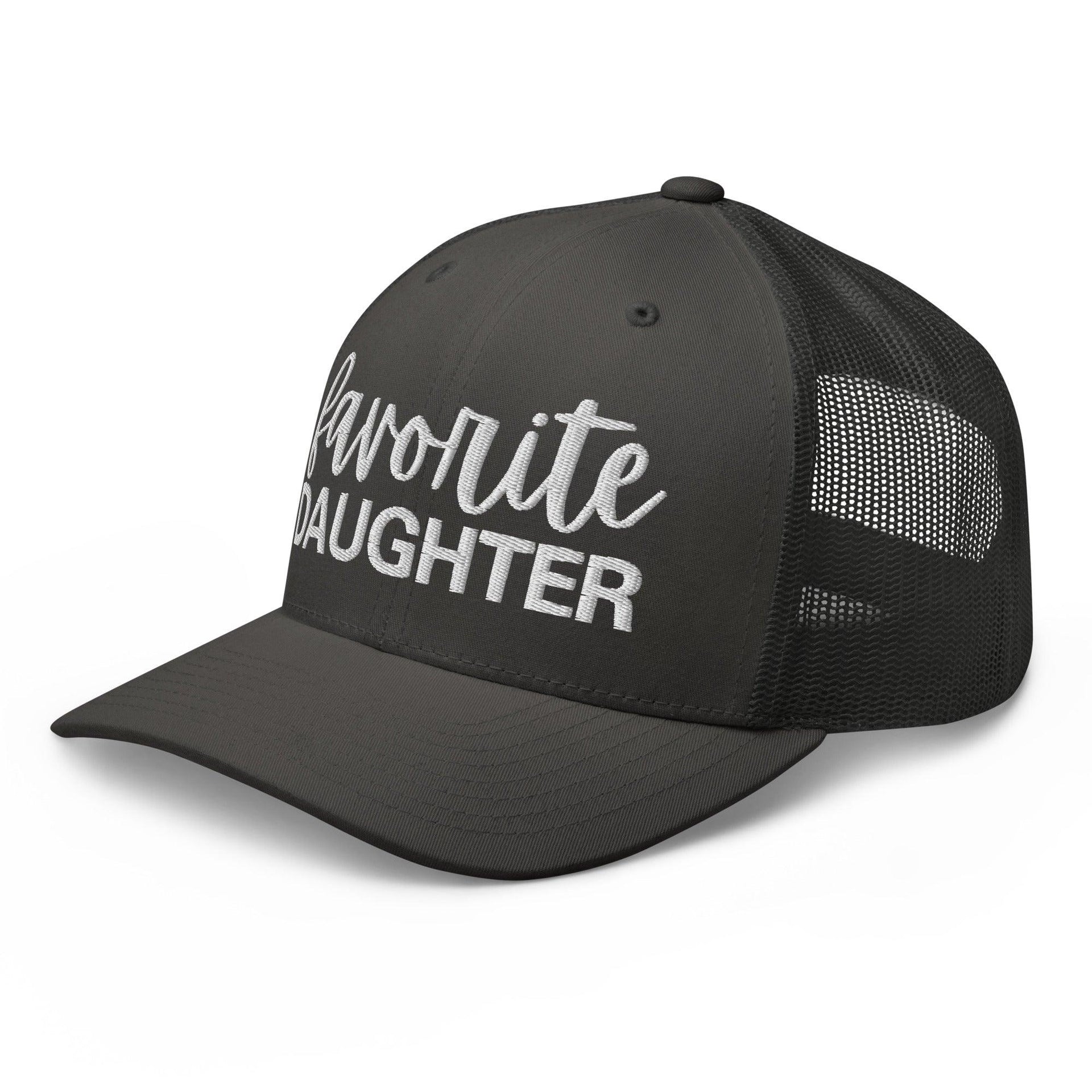 Favorite Daughter Embroidered Mesh Trucker Hat Capital Crowns Funny Trucker Hats
